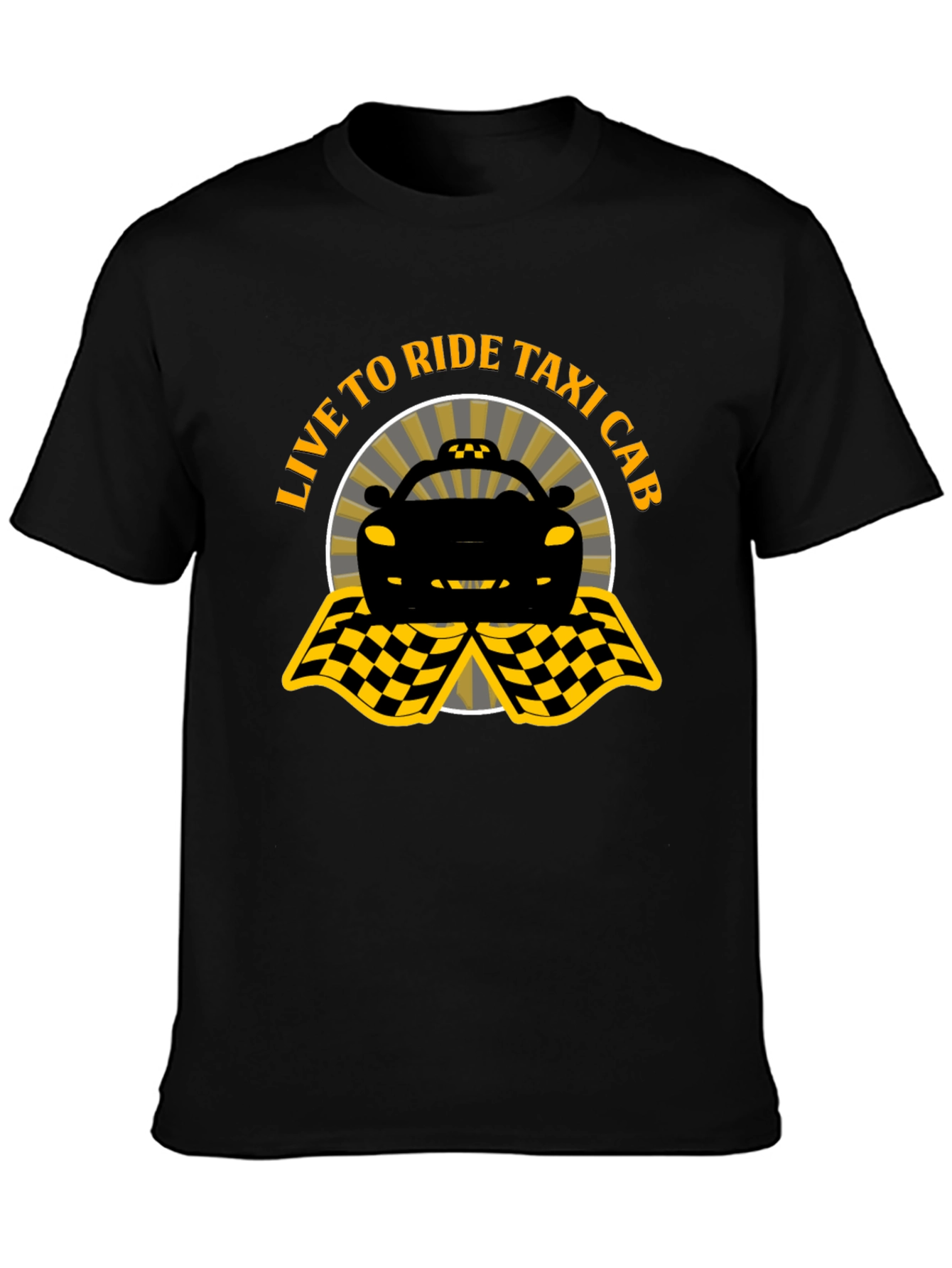 Live to Ride Taxi Cab Graphic Tee