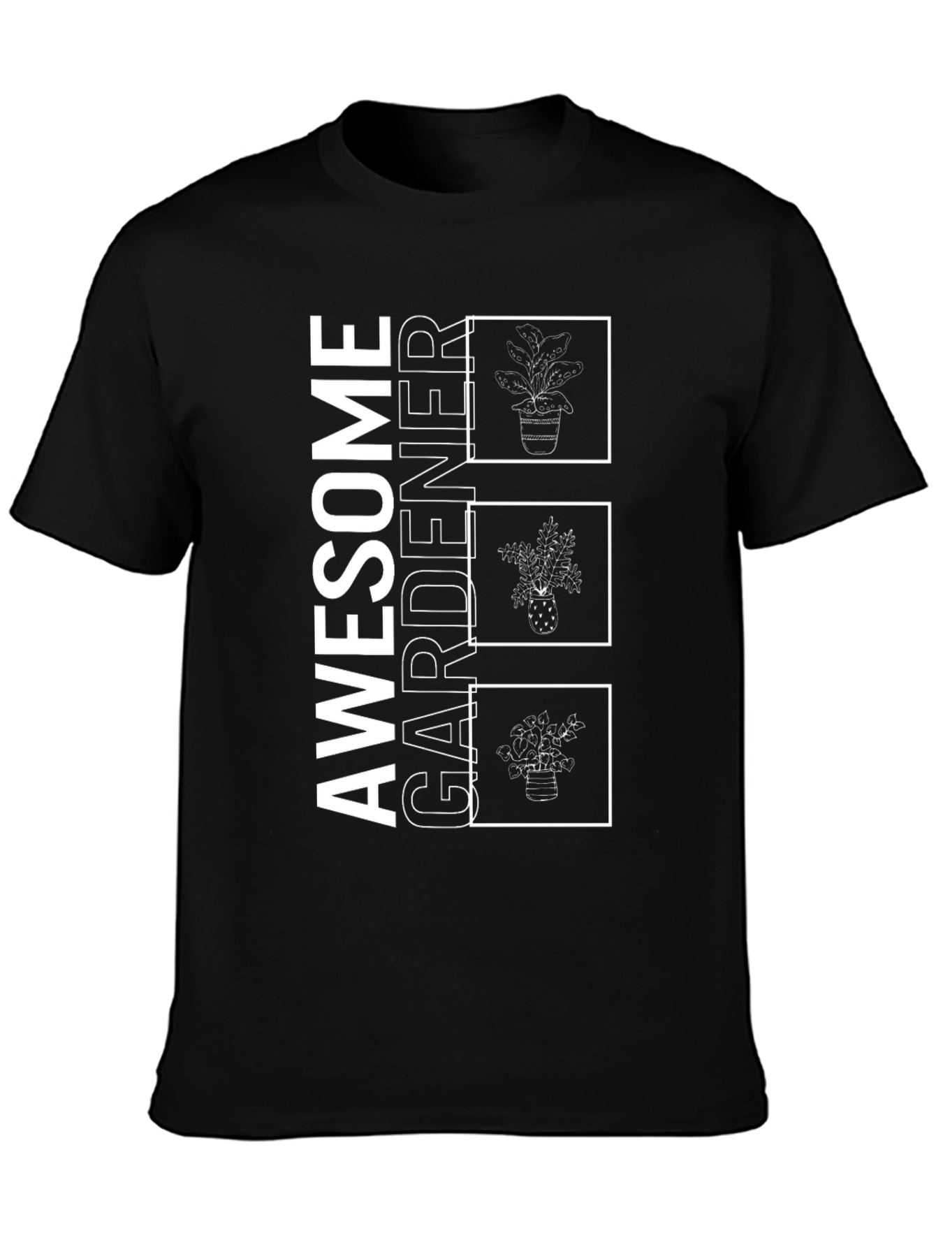 Awesome Gardener Graphic Tee - Black Unisex Shirt