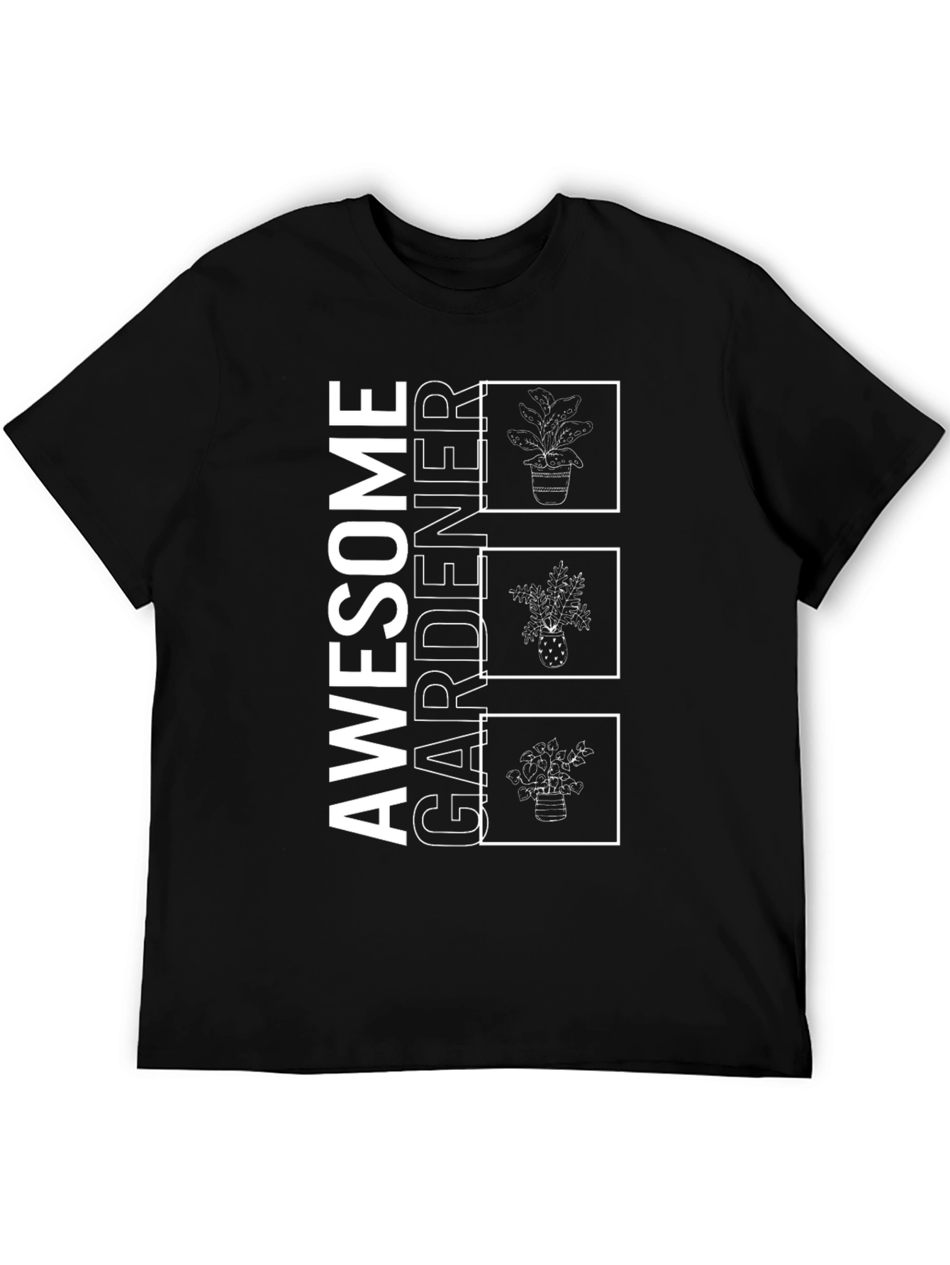 Awesome Gardener Graphic Tee - Black Unisex Shirt