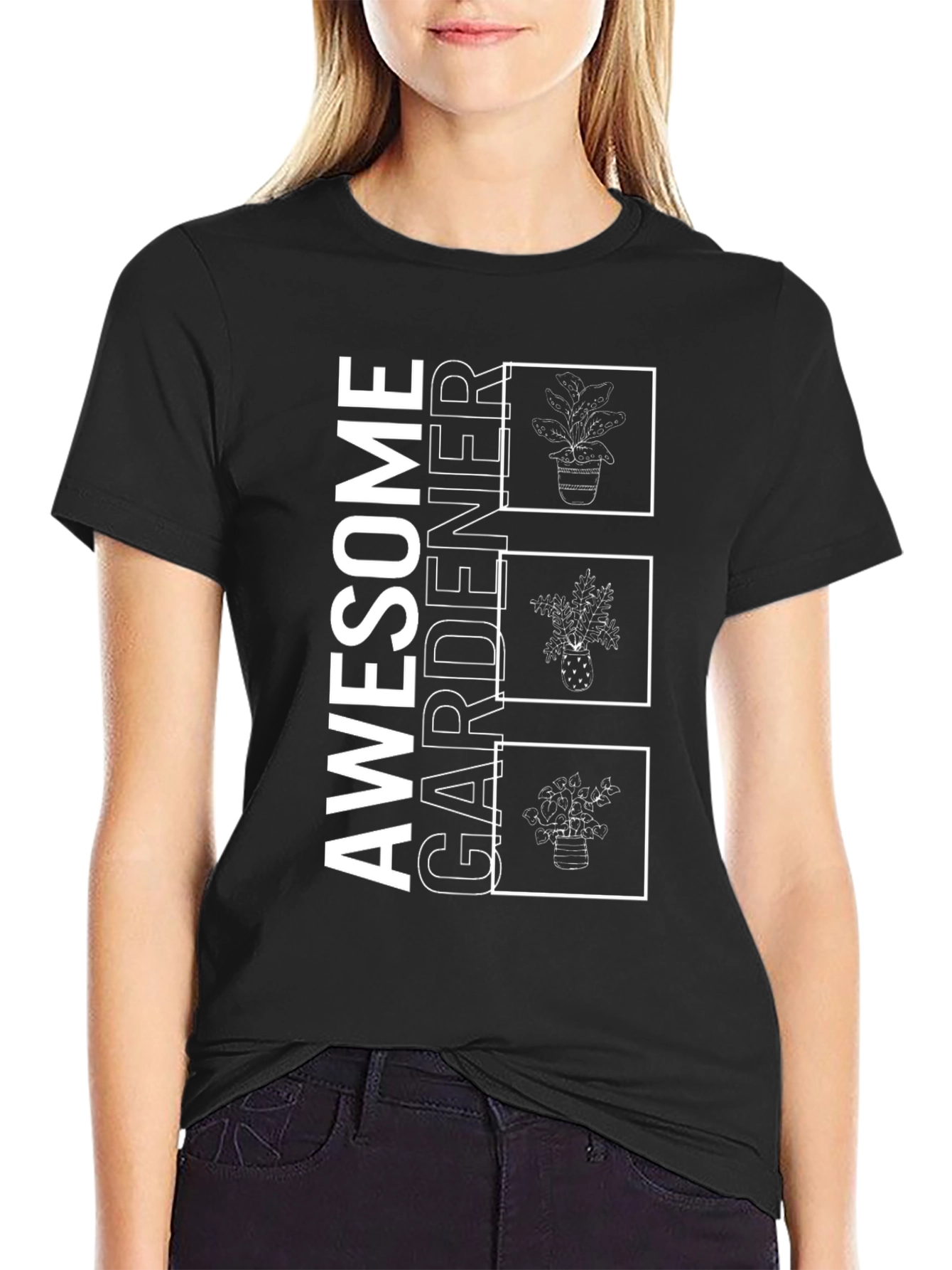 Awesome Gardener Graphic Tee - Black Unisex Shirt