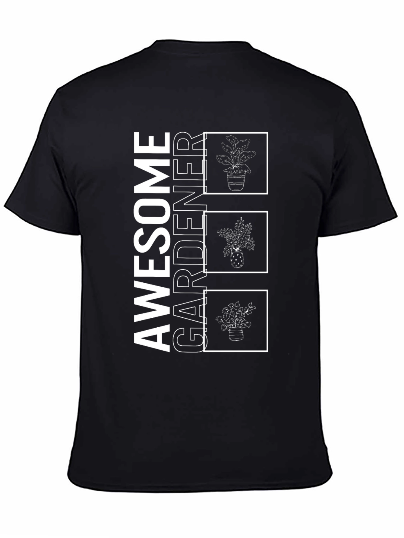 Awesome Gardener Graphic Tee - Black Unisex Shirt