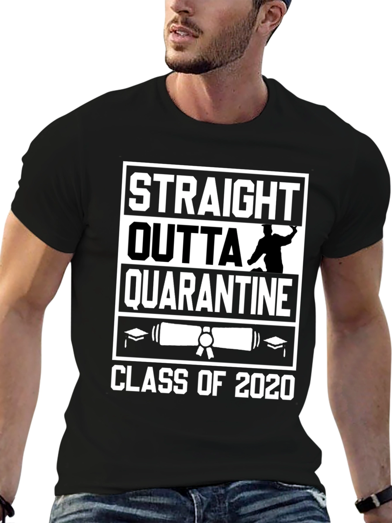 Straight Outta Quarantine 2020 Graduation T-Shirt