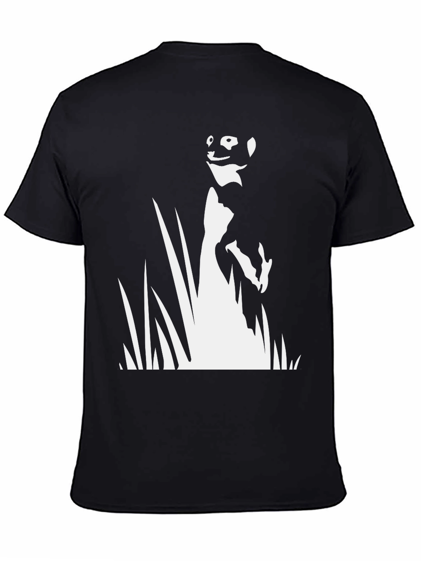 Meerkat Silhouette Graphic Tee - Black Cotton T-Shirt