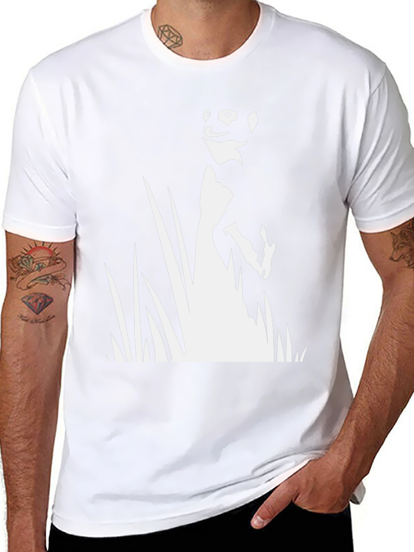 Meerkat Silhouette Graphic Tee - Black Cotton T-Shirt