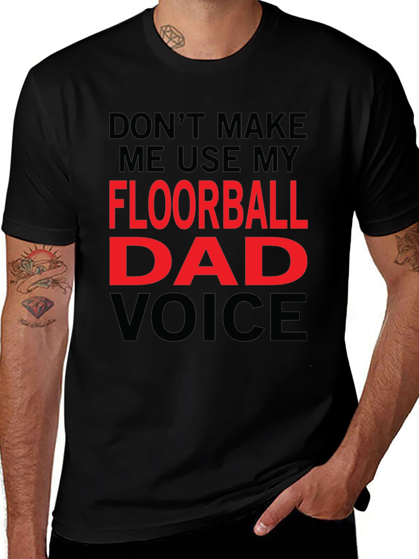 Floorball Dad Voice T-Shirt - Funny Gift