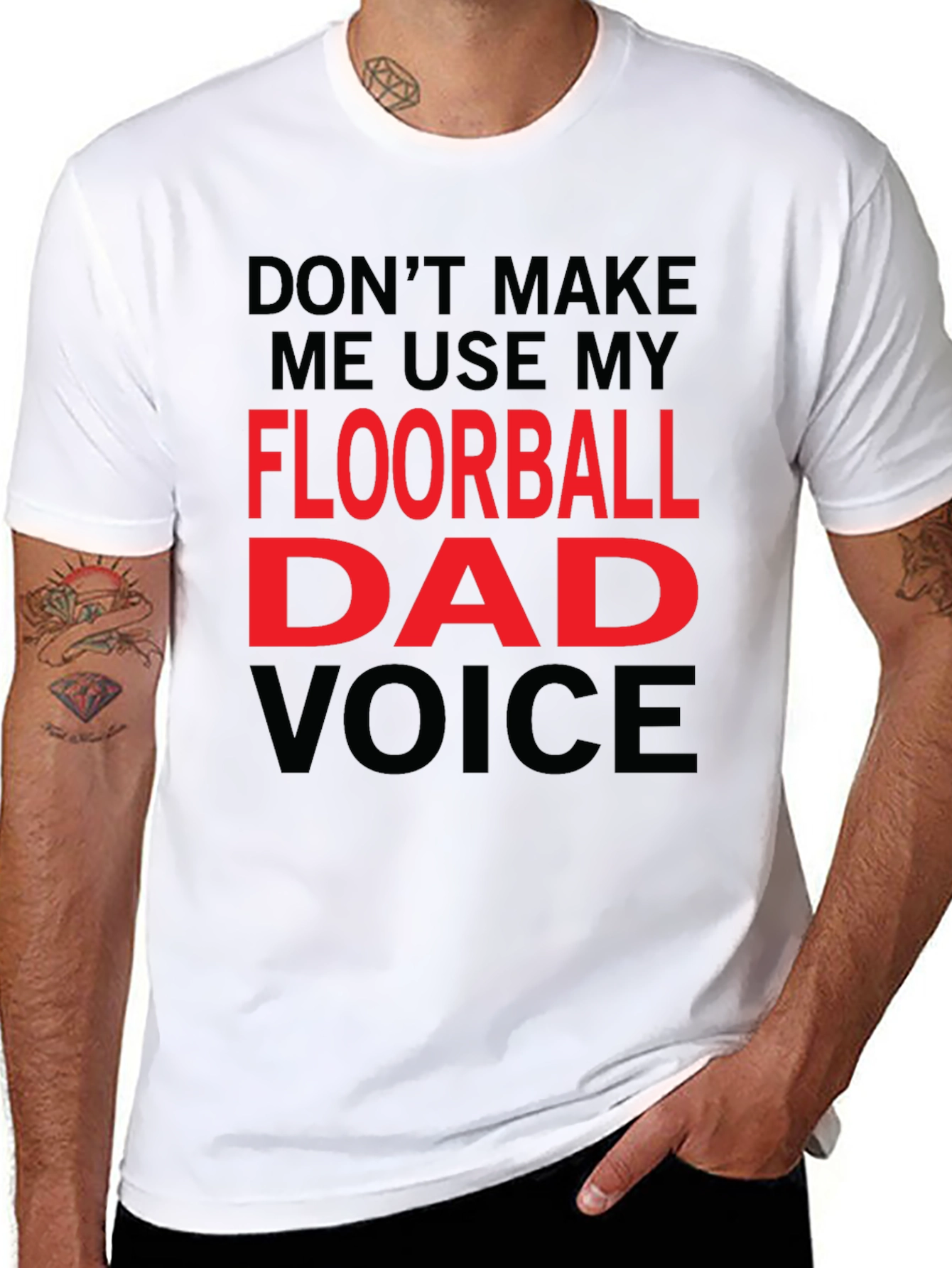 Floorball Dad Voice T-Shirt - Funny Gift