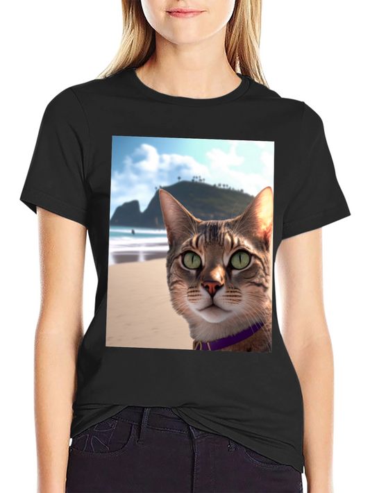 Beach Cat T-Shirt - Cool Cat Graphic Tee
