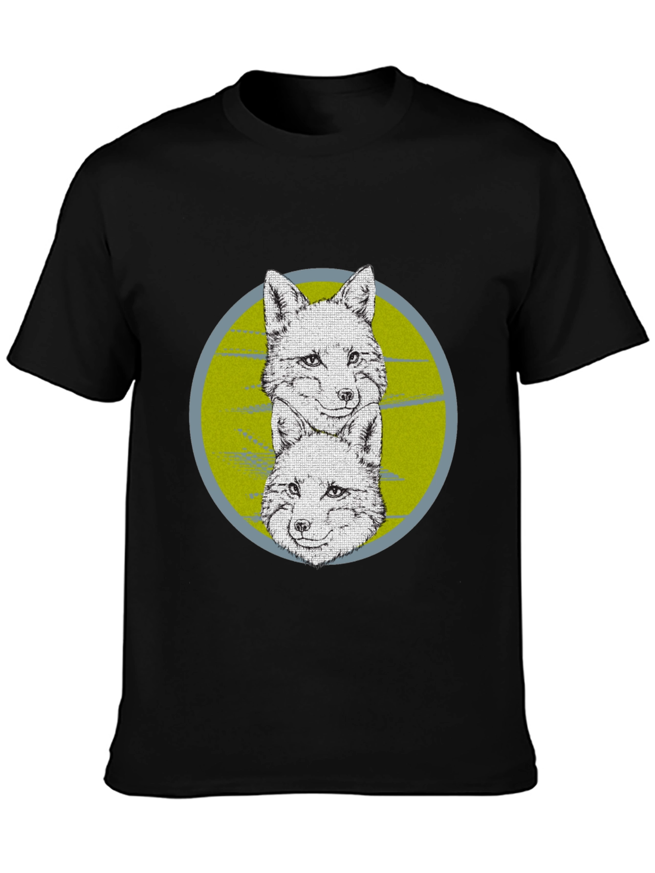 Fox Graphic Print Crew Neck T-Shirt