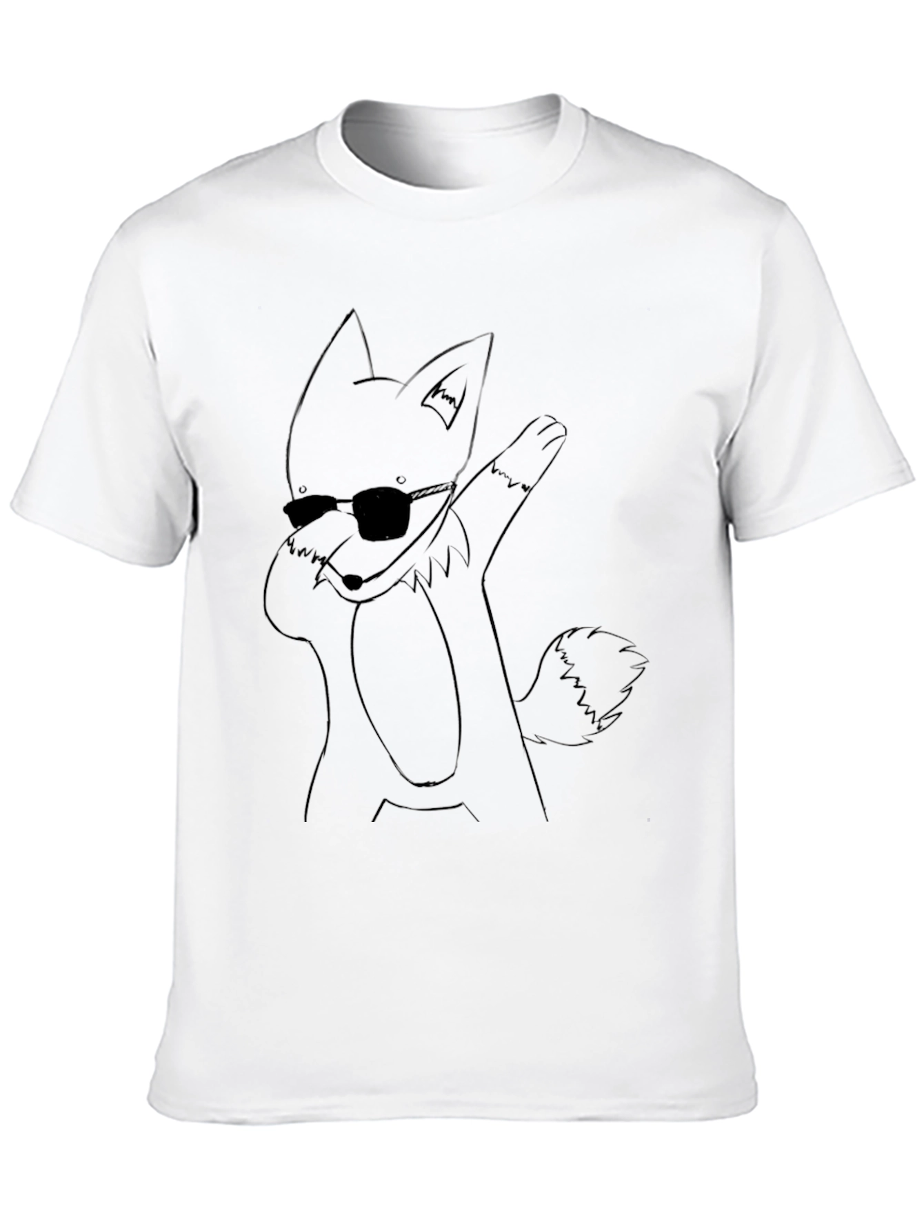 Cool Fox Dab T-Shirt - Black Cotton Tee