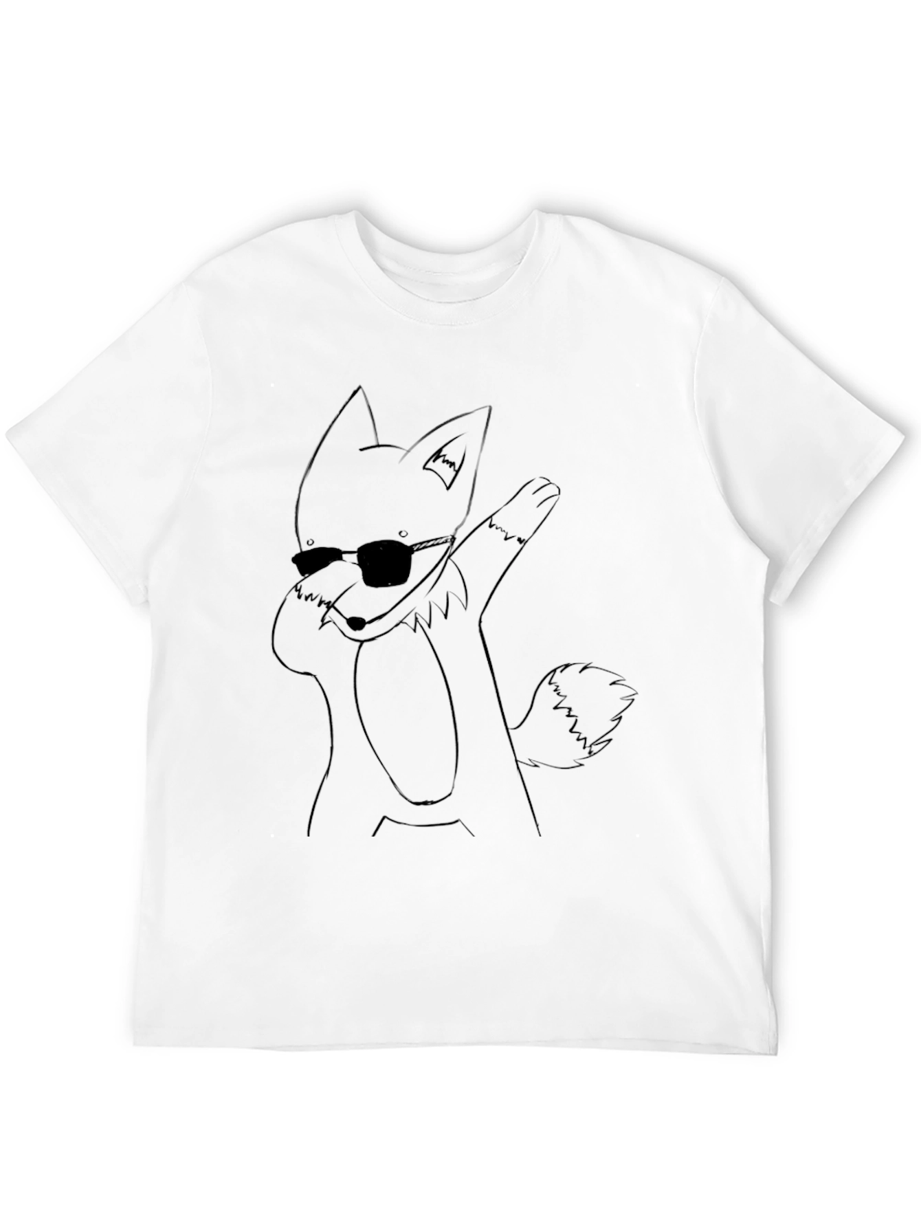 Cool Fox Dab T-Shirt - Black Cotton Tee