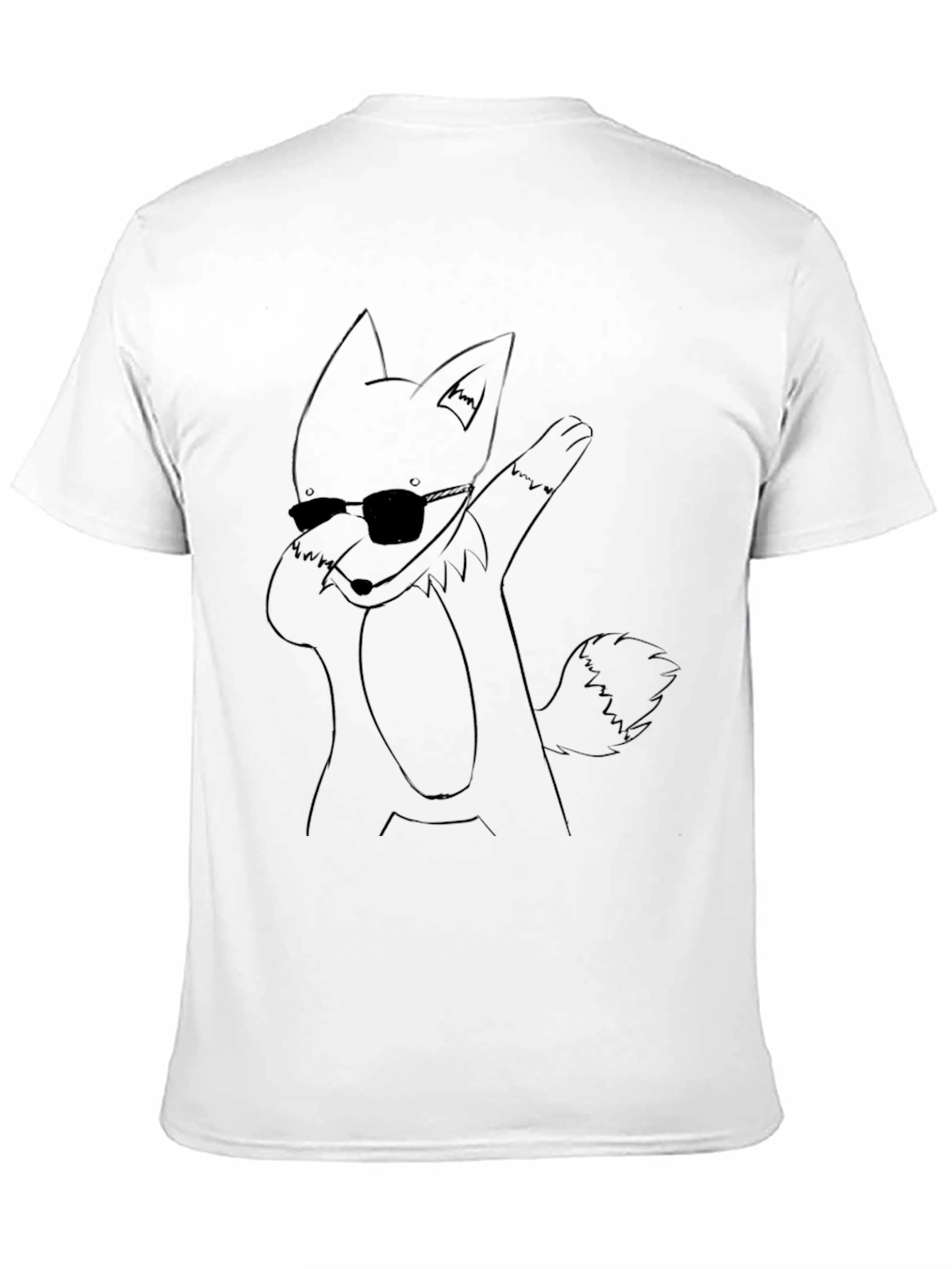 Cool Fox Dab T-Shirt - Black Cotton Tee