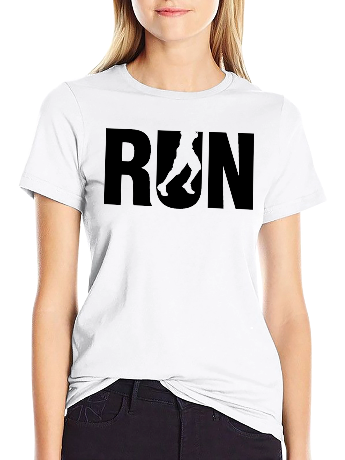Run Graphic Tee - Black Athletic Shirt