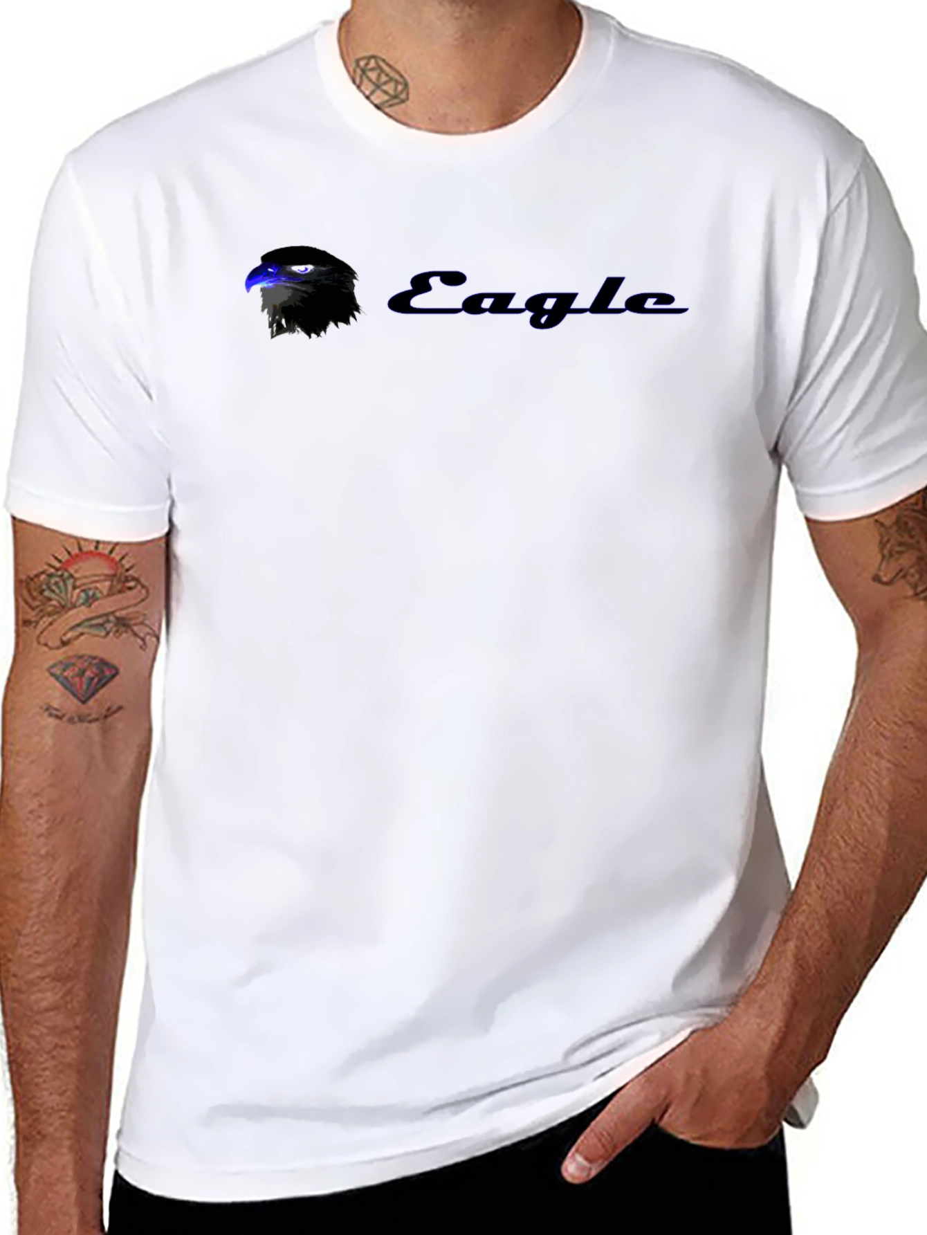 Eagle Graphic Tee - Black Cotton Blend
