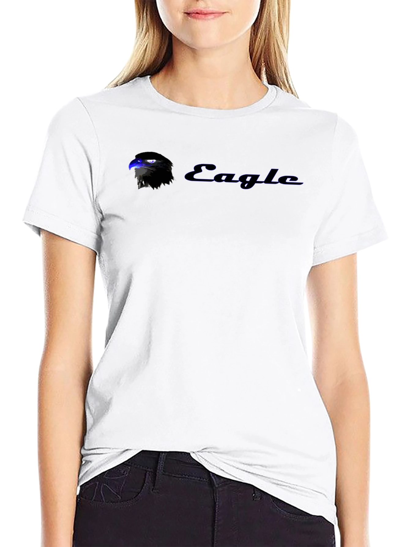 Eagle Graphic Tee - Black Cotton Blend