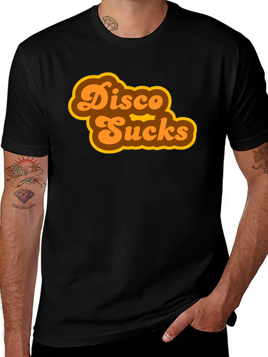 Disco Sucks Retro Style Black T-Shirt