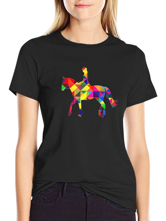 Geometric Horse Rider Graphic Tee