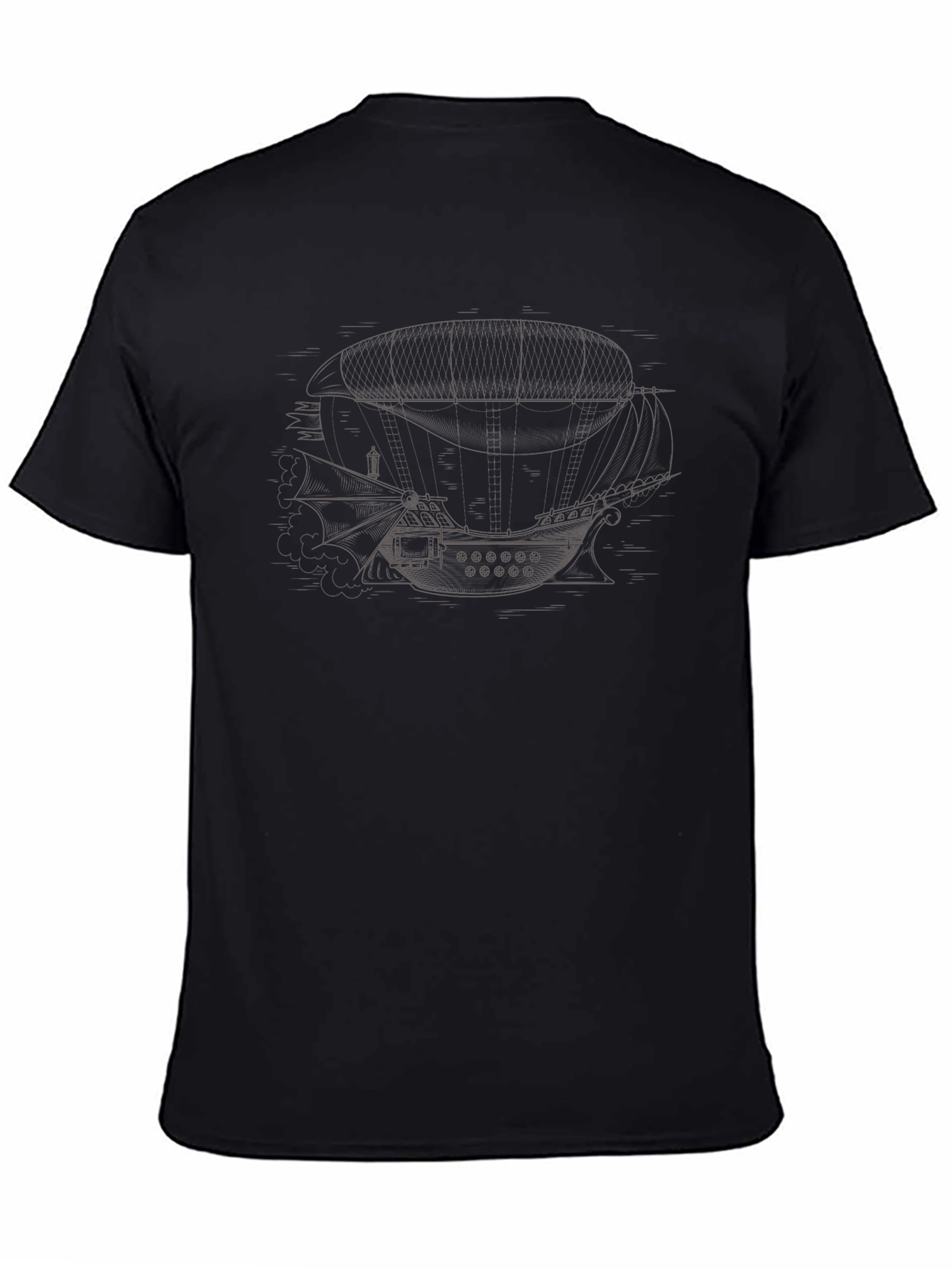Steampunk Airship Graphic T-Shirt - Unique Design