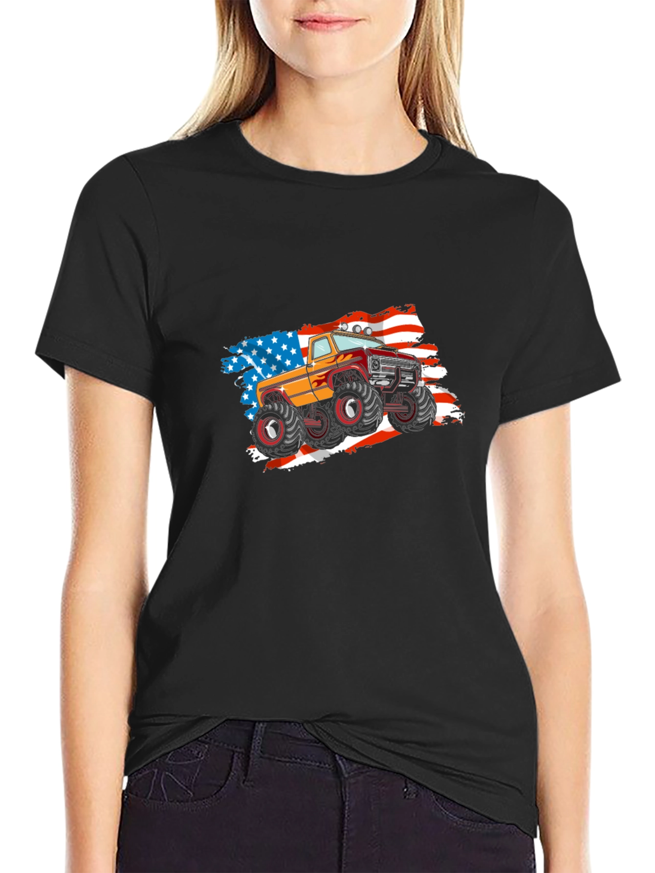 American Monster Truck Graphic Tee