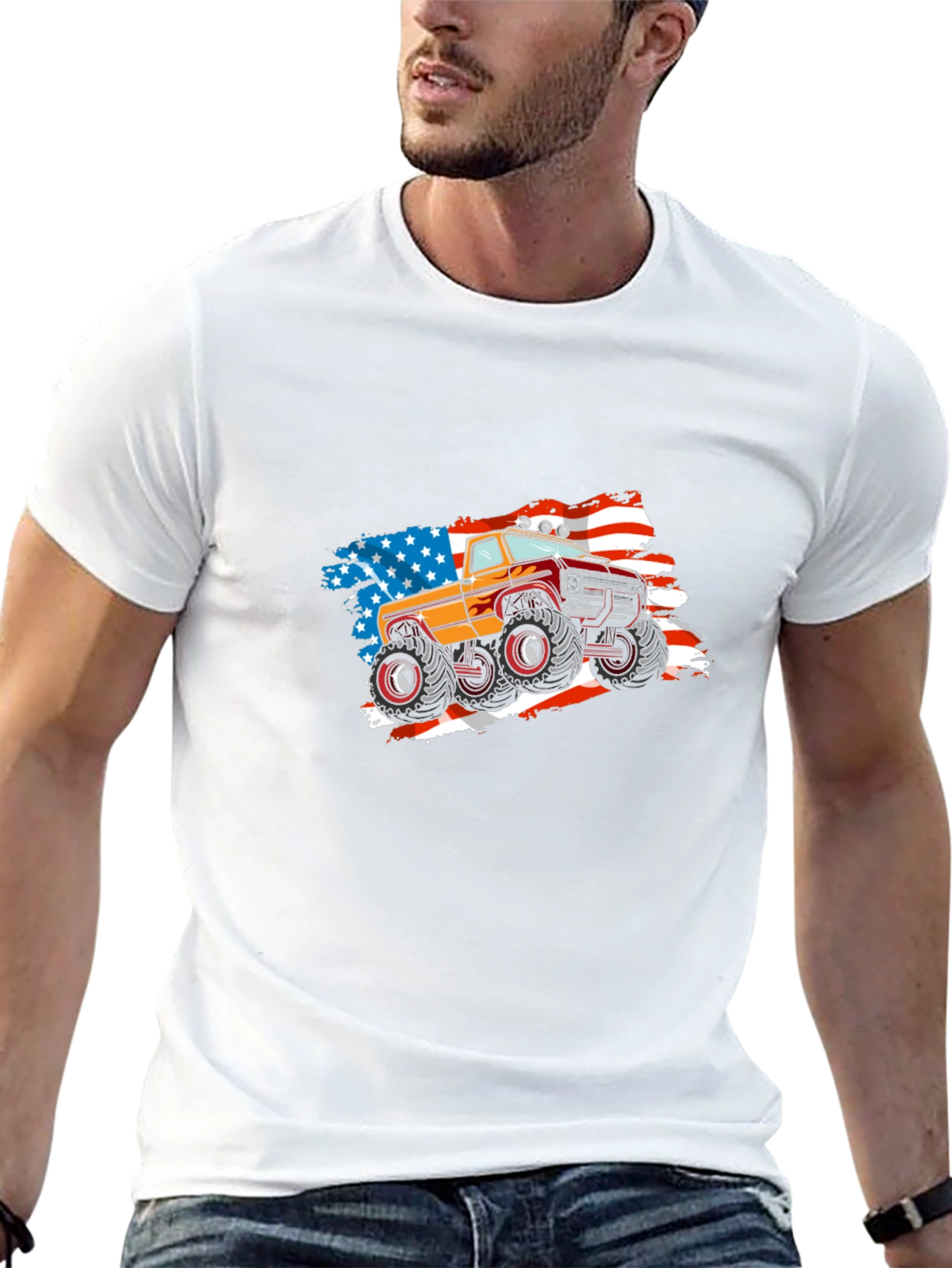 American Monster Truck Graphic Tee