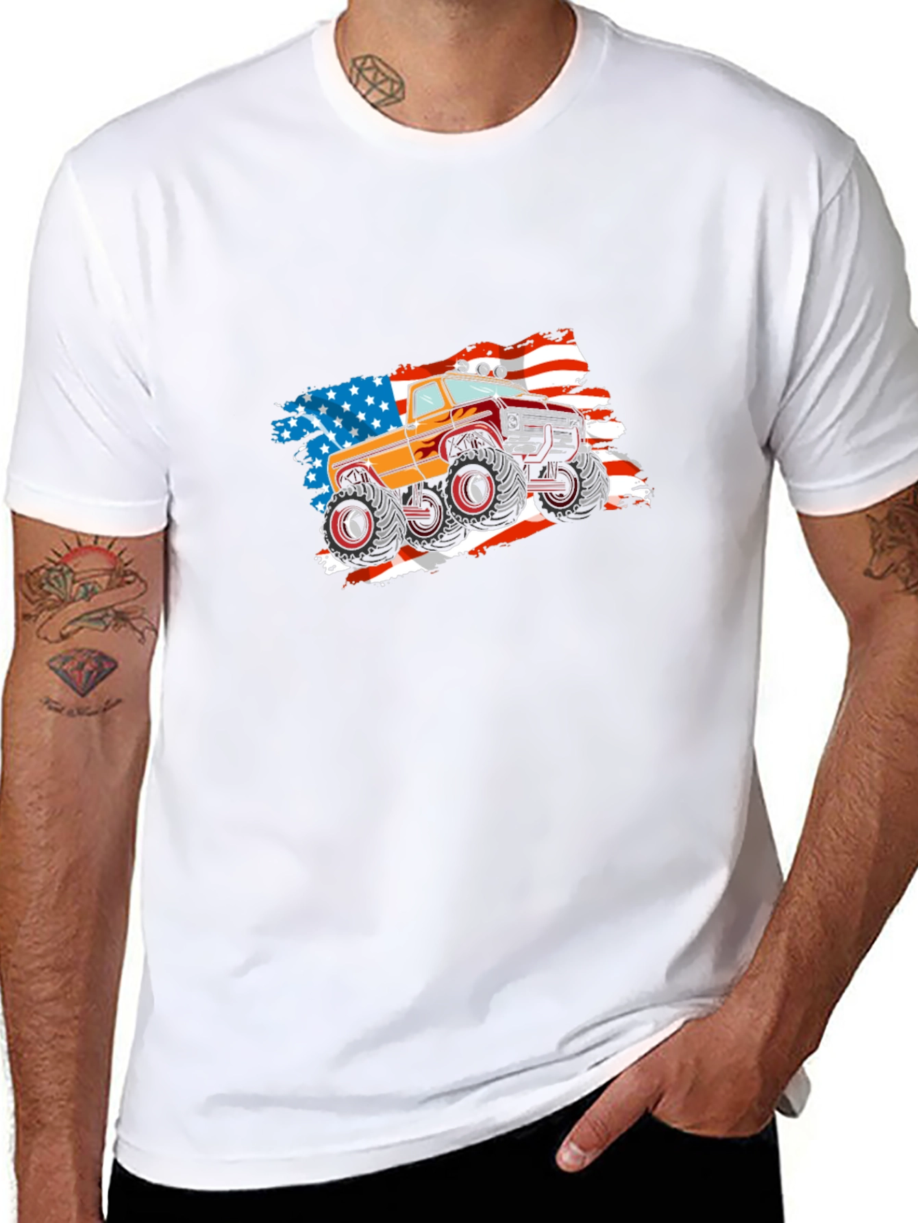 American Monster Truck Graphic Tee