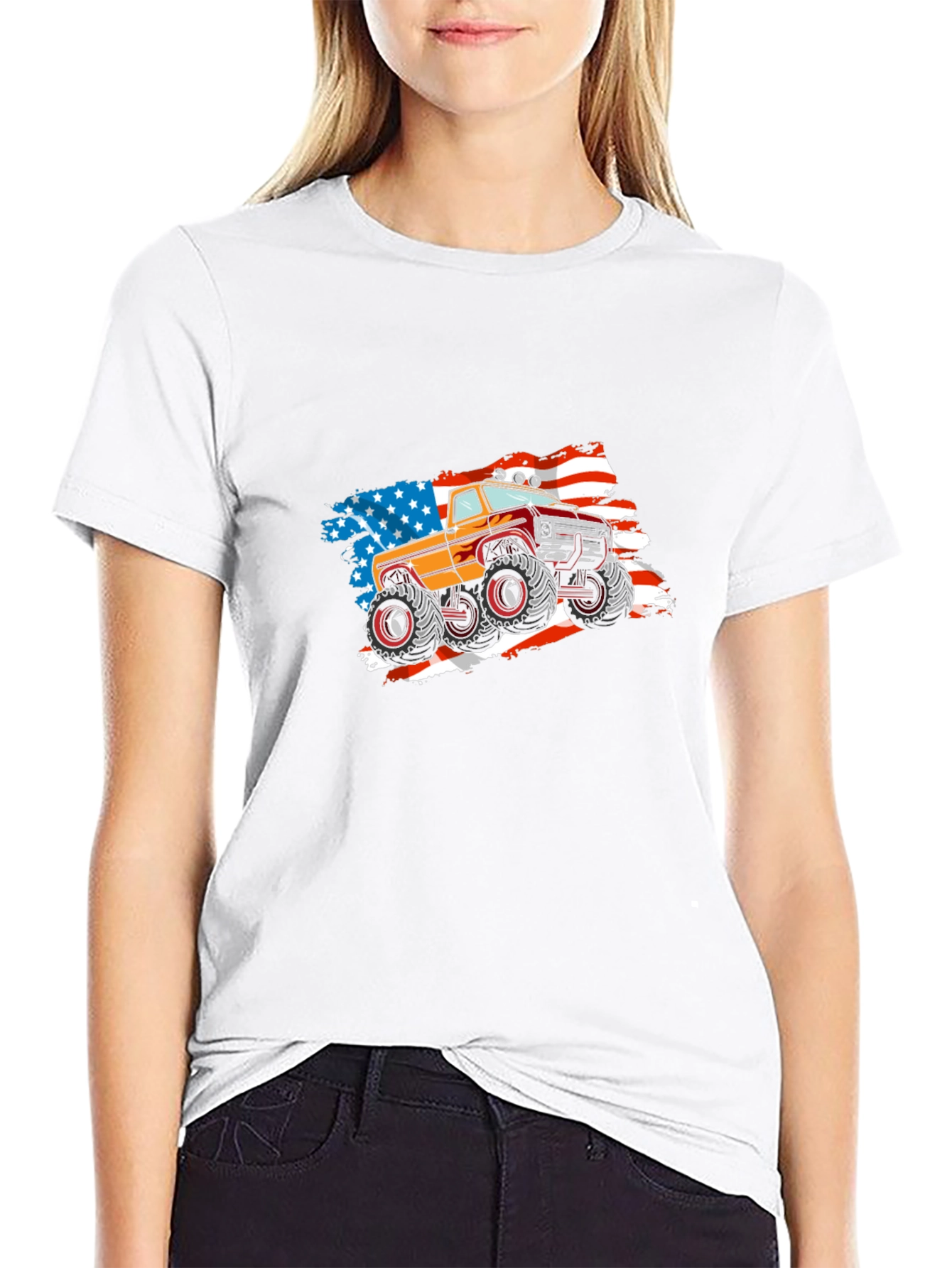 American Monster Truck Graphic Tee