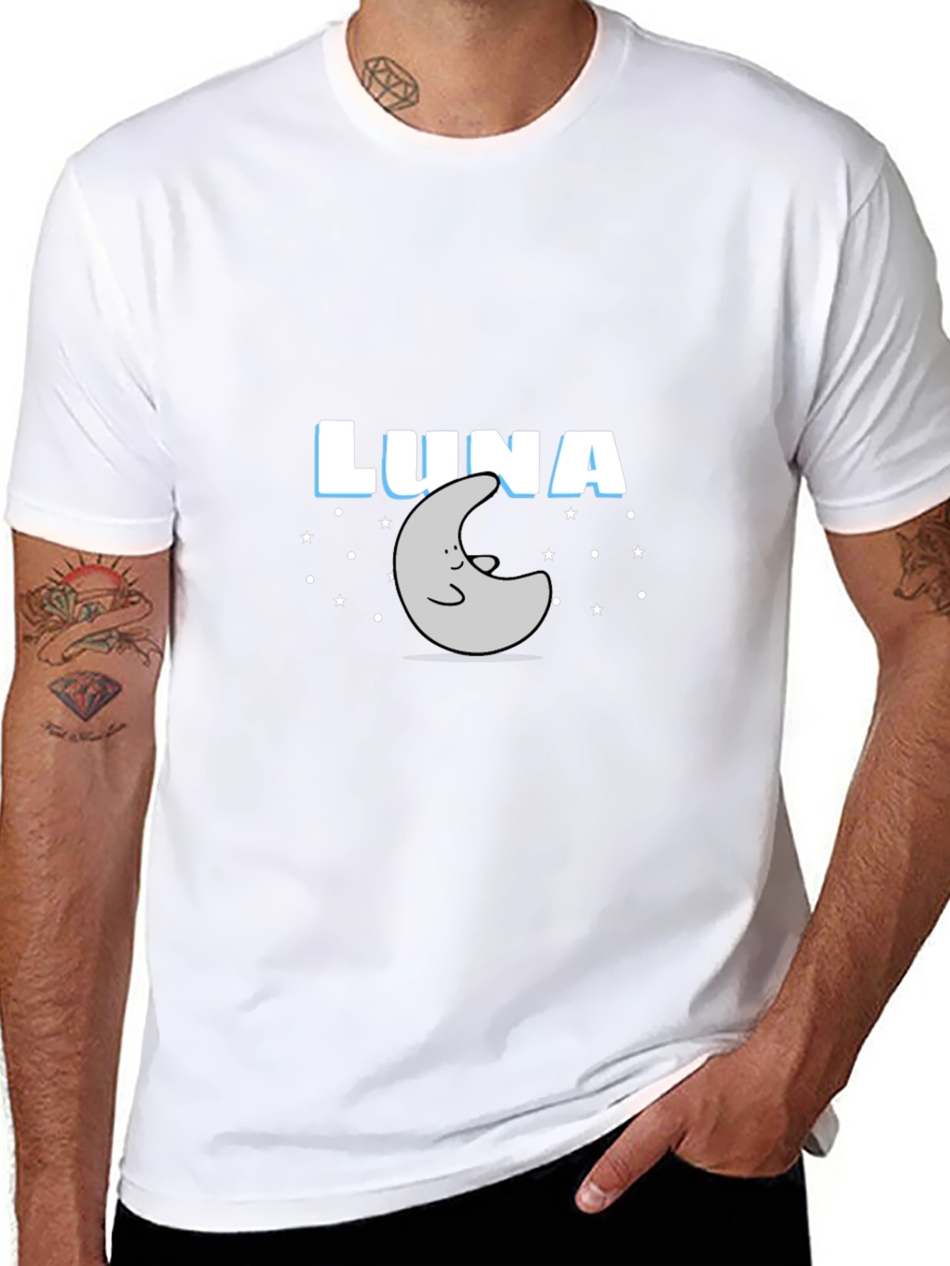 Luna Moon & Stars Graphic Tee - Black