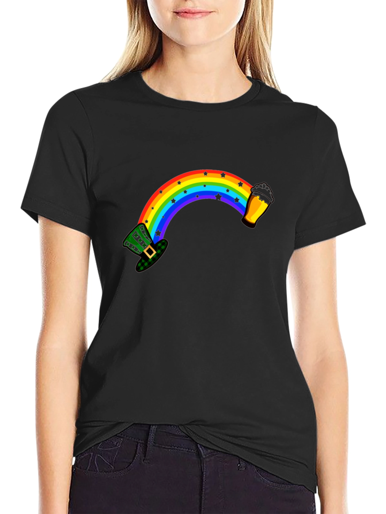 St. Patricks Day Rainbow Beer Graphic Tee