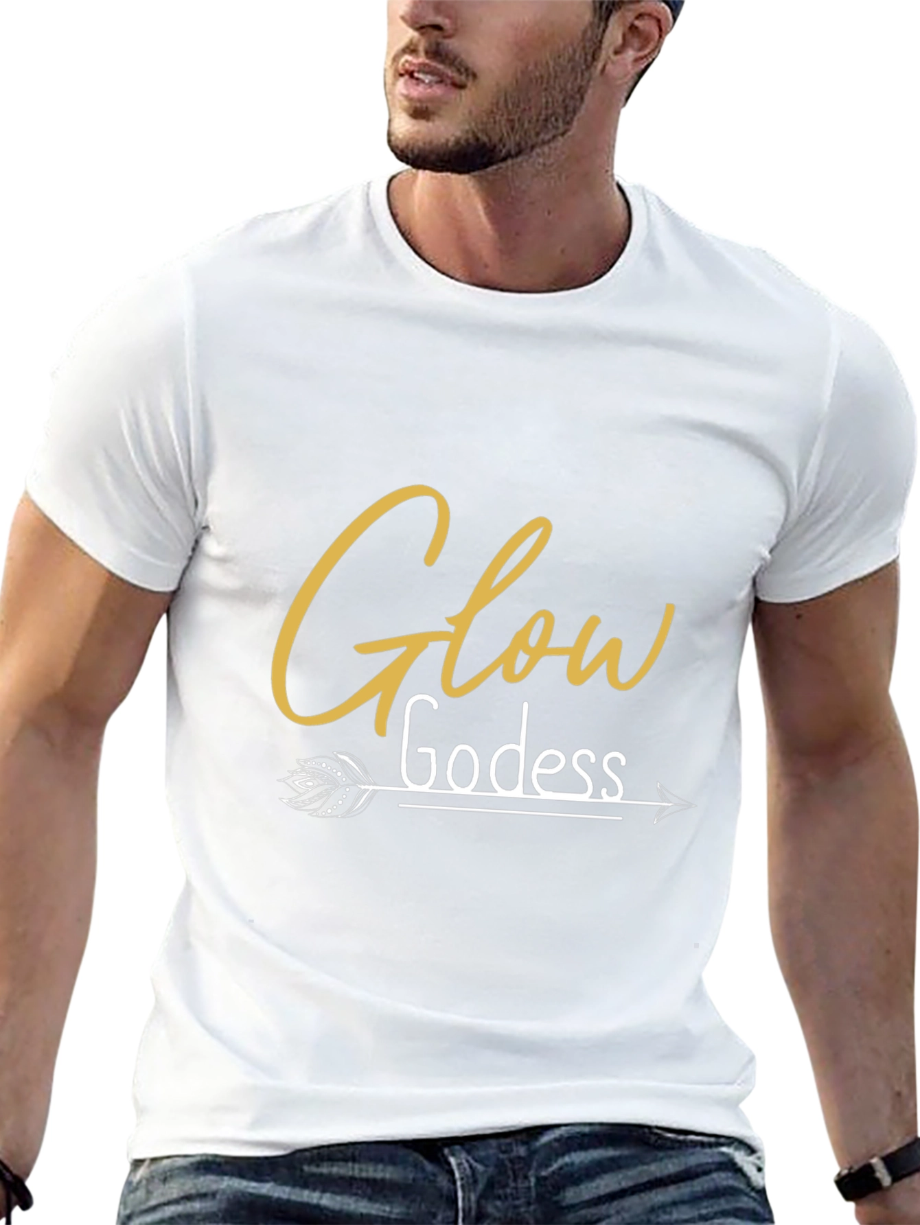 Glow Goddess Graphic Tee - Stylish Arrow Design T-Shirt