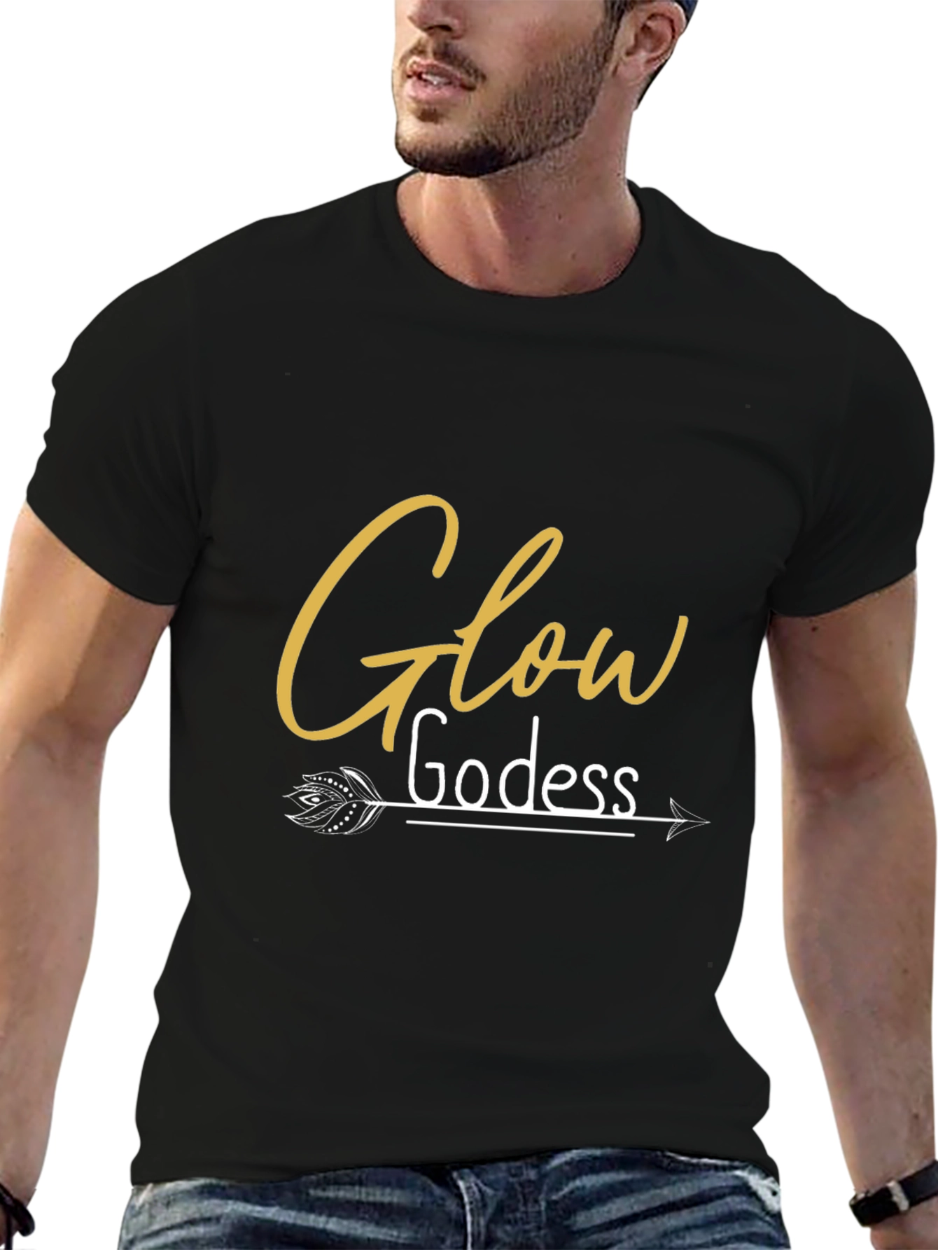 Glow Goddess Graphic Tee - Stylish Arrow Design T-Shirt