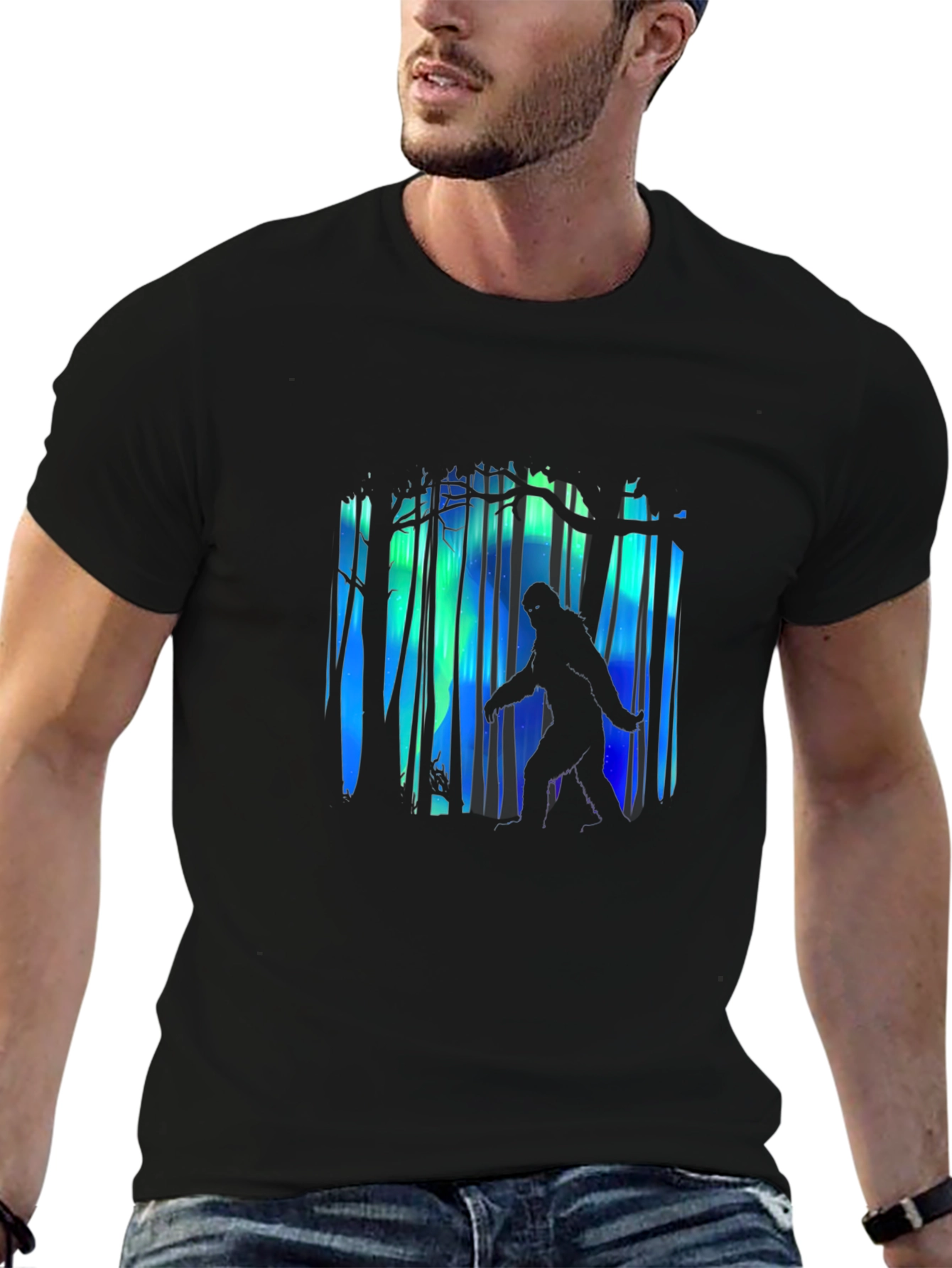 Sasquatch Forest T-Shirt - Black