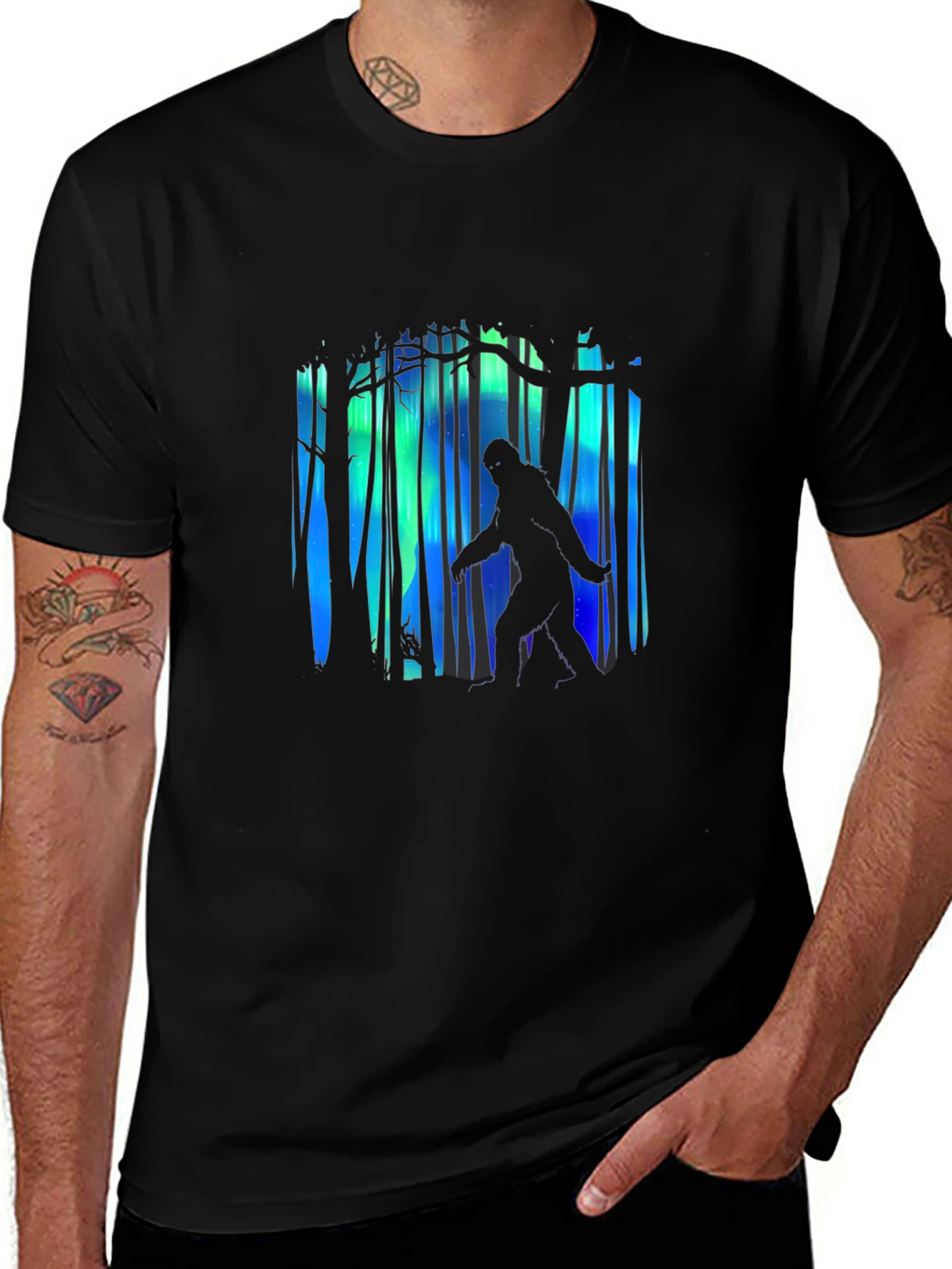 Sasquatch Forest T-Shirt - Black