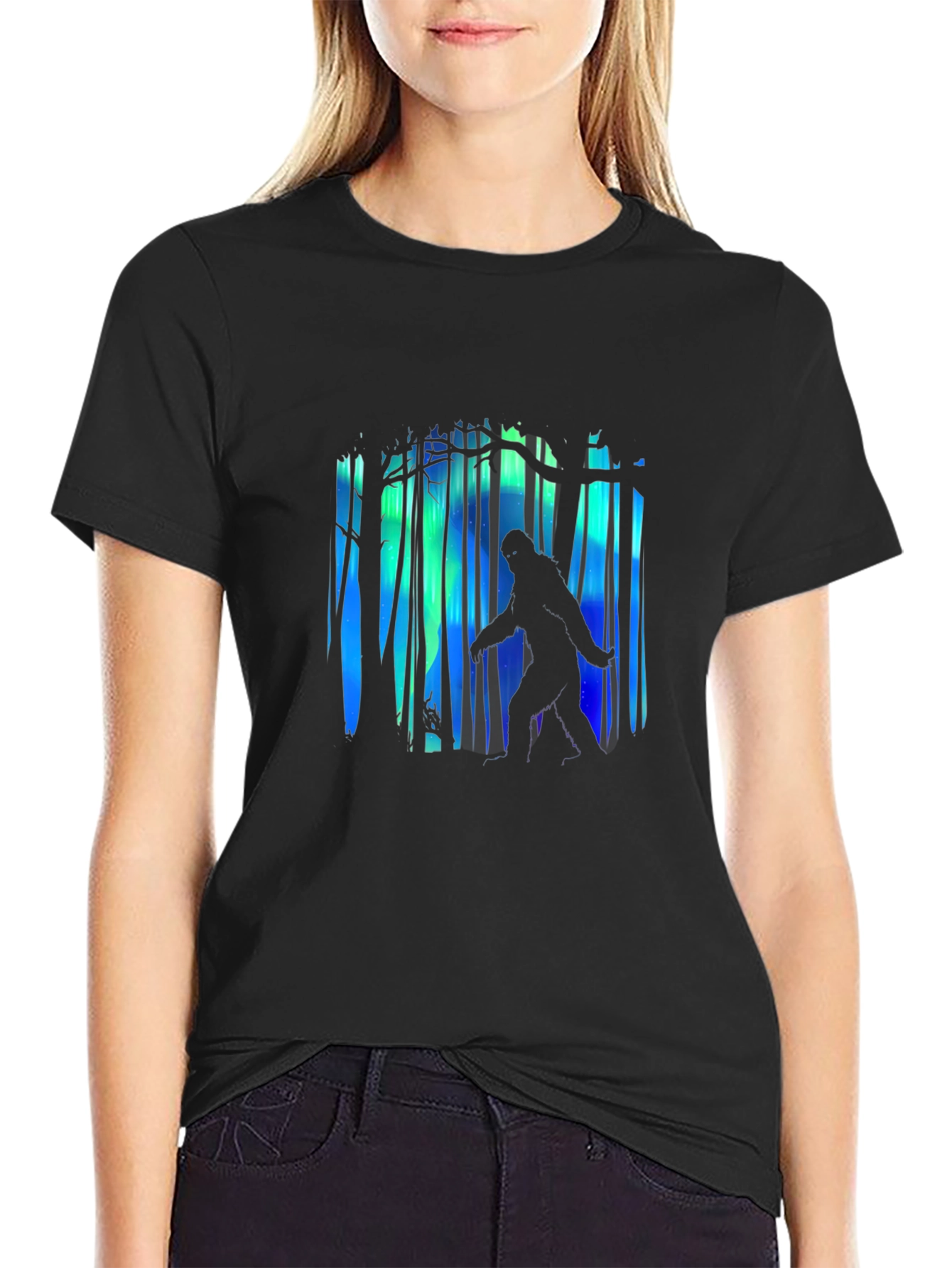 Sasquatch Forest T-Shirt - Black