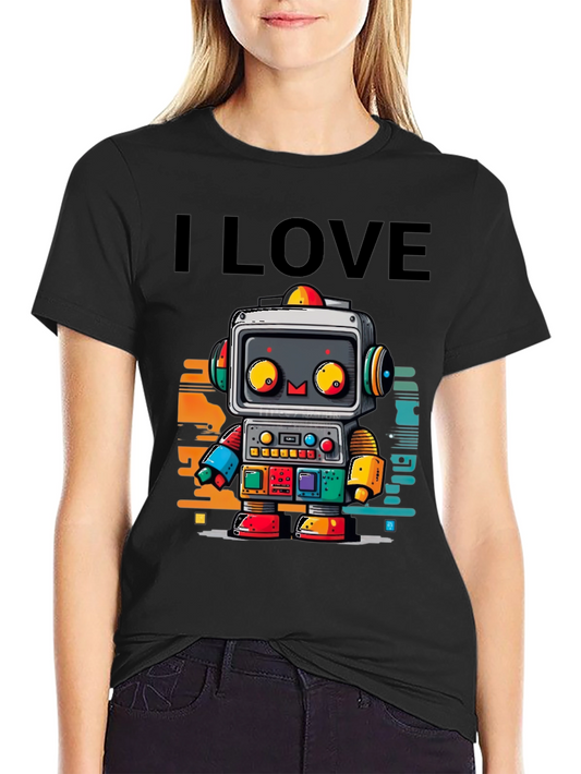 I Love Robots Graphic T-Shirt