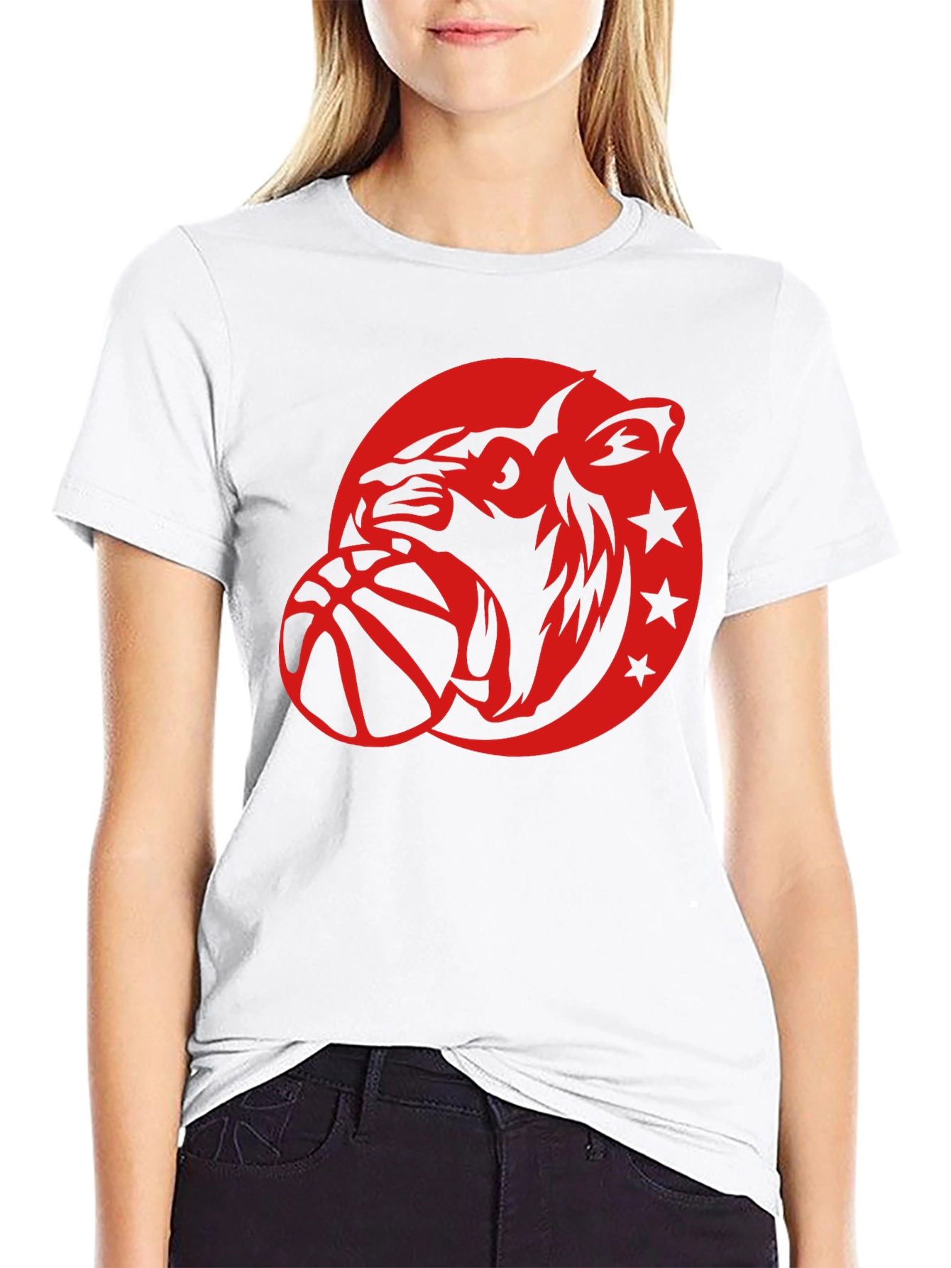 Cool Graphic Tee - Tiger Basketball Design