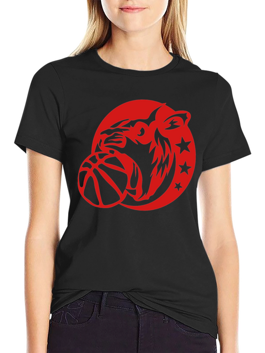 Cool Graphic Tee - Tiger Basketball Design