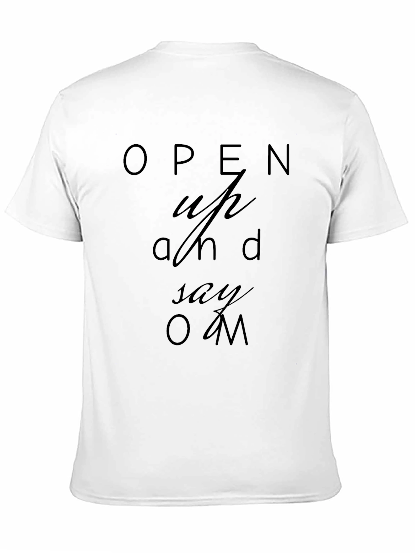 Open Up and Say Om Black Graphic Tee