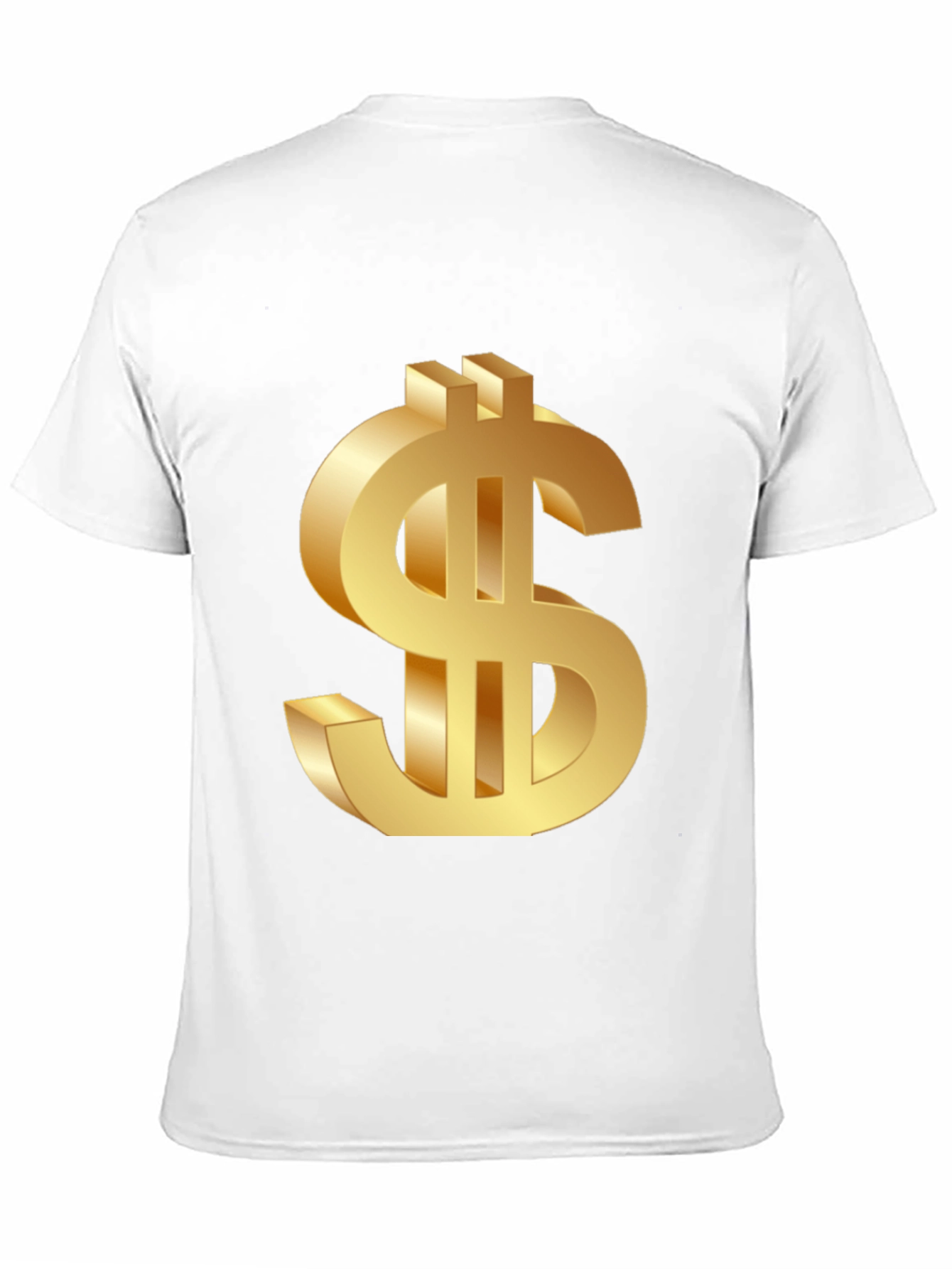 Golden Dollar Sign Black T-Shirt