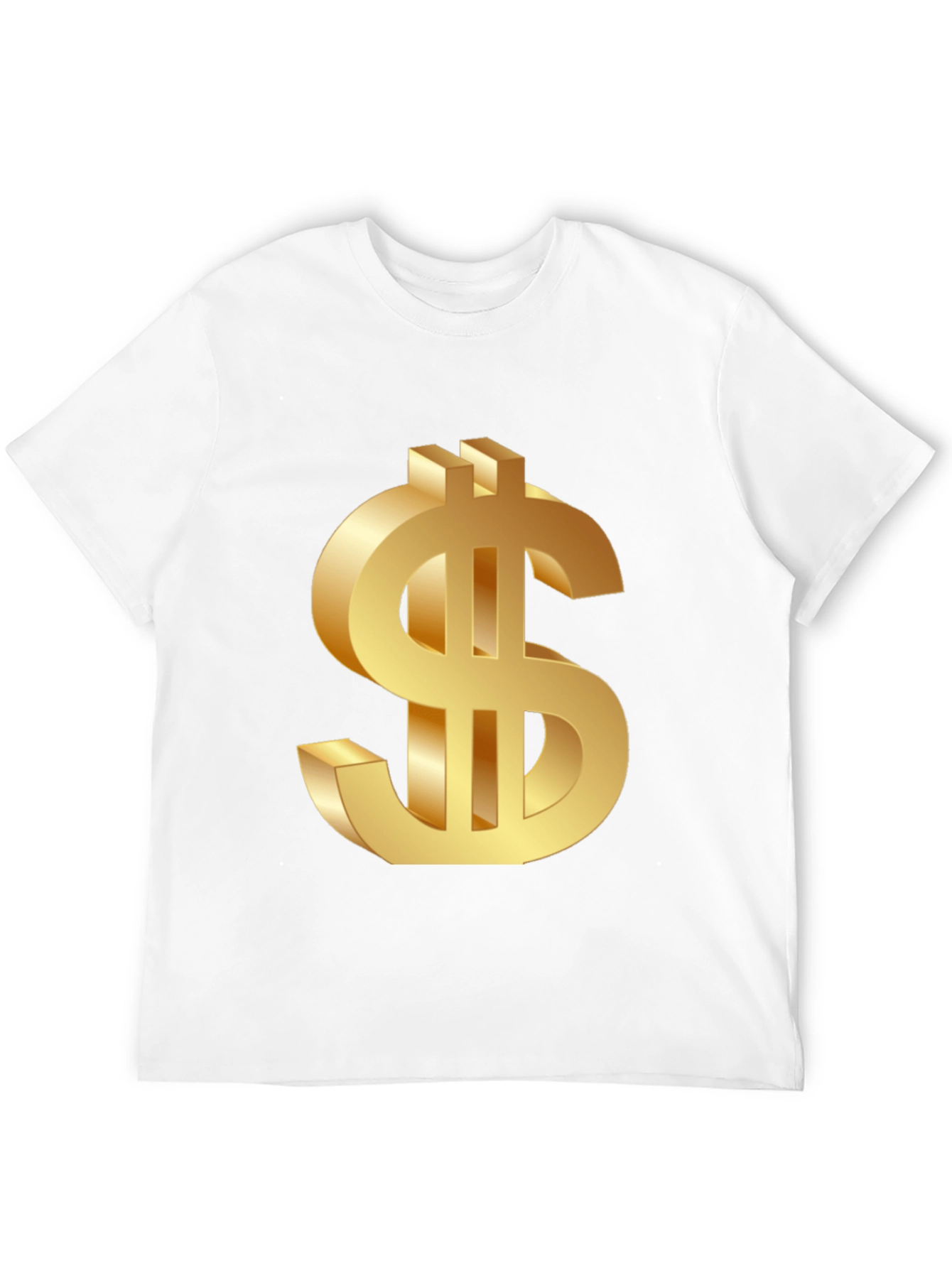 Golden Dollar Sign Black T-Shirt