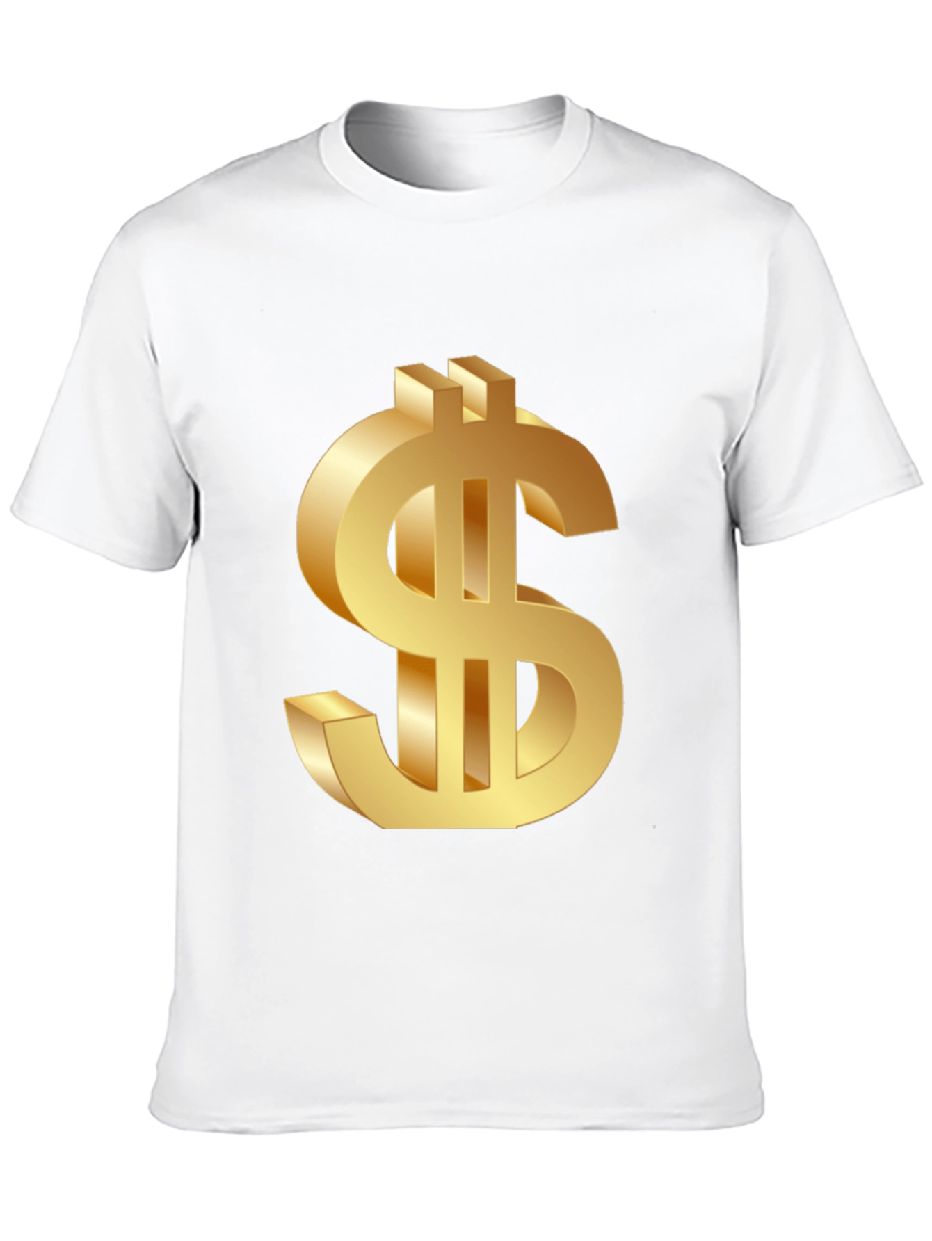 Golden Dollar Sign Black T-Shirt