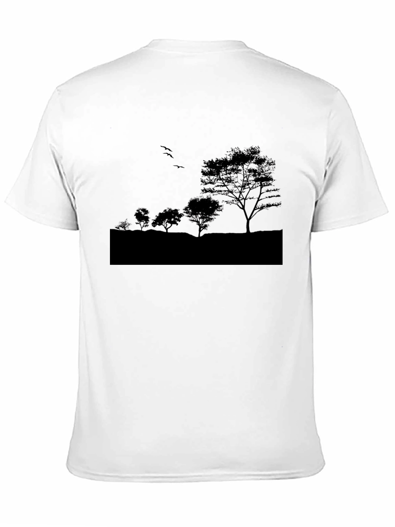 Nature Silhouette Graphic Tee - Black