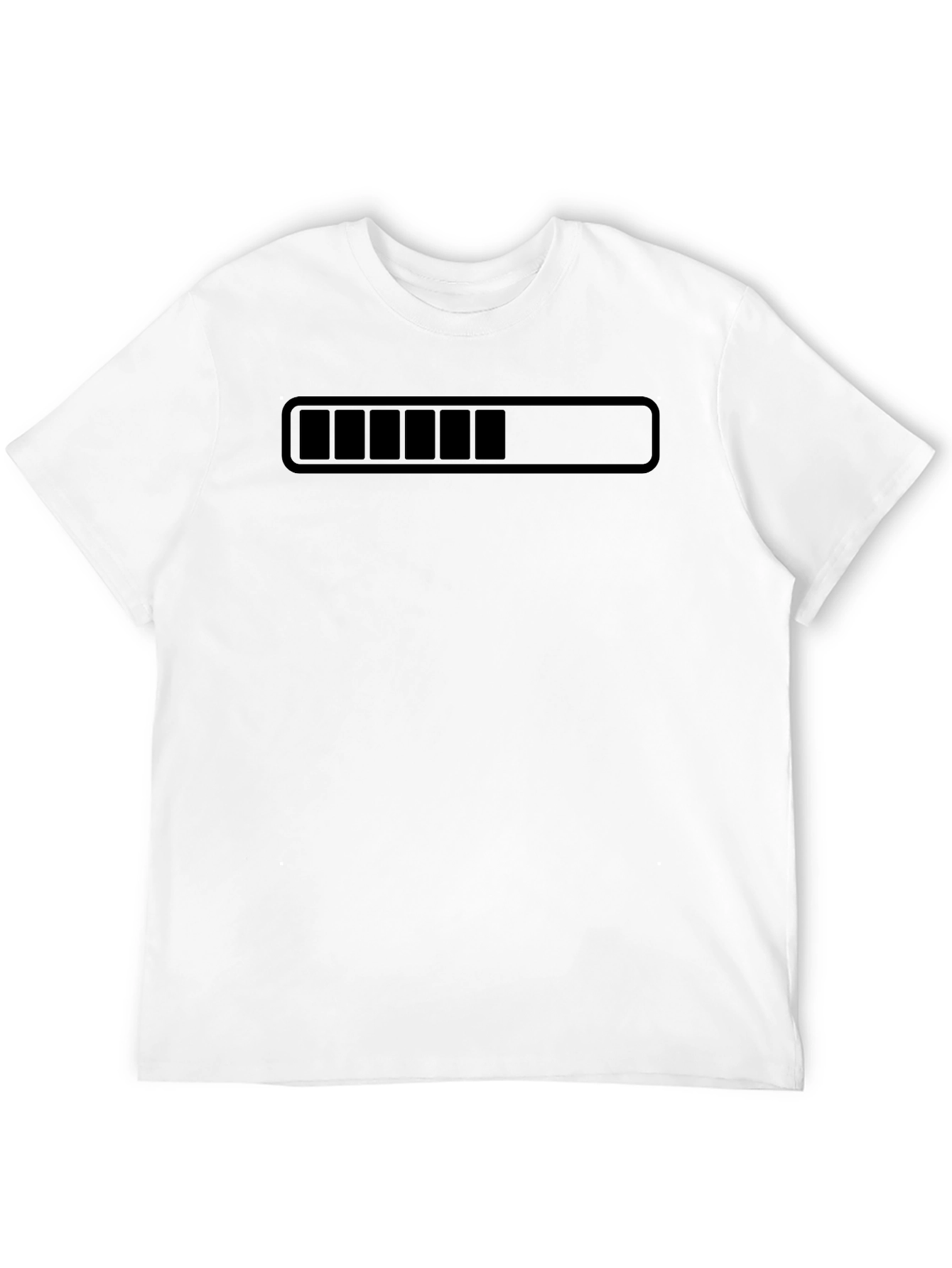 Loading Bar Graphic Tee - Black Cotton T-Shirt