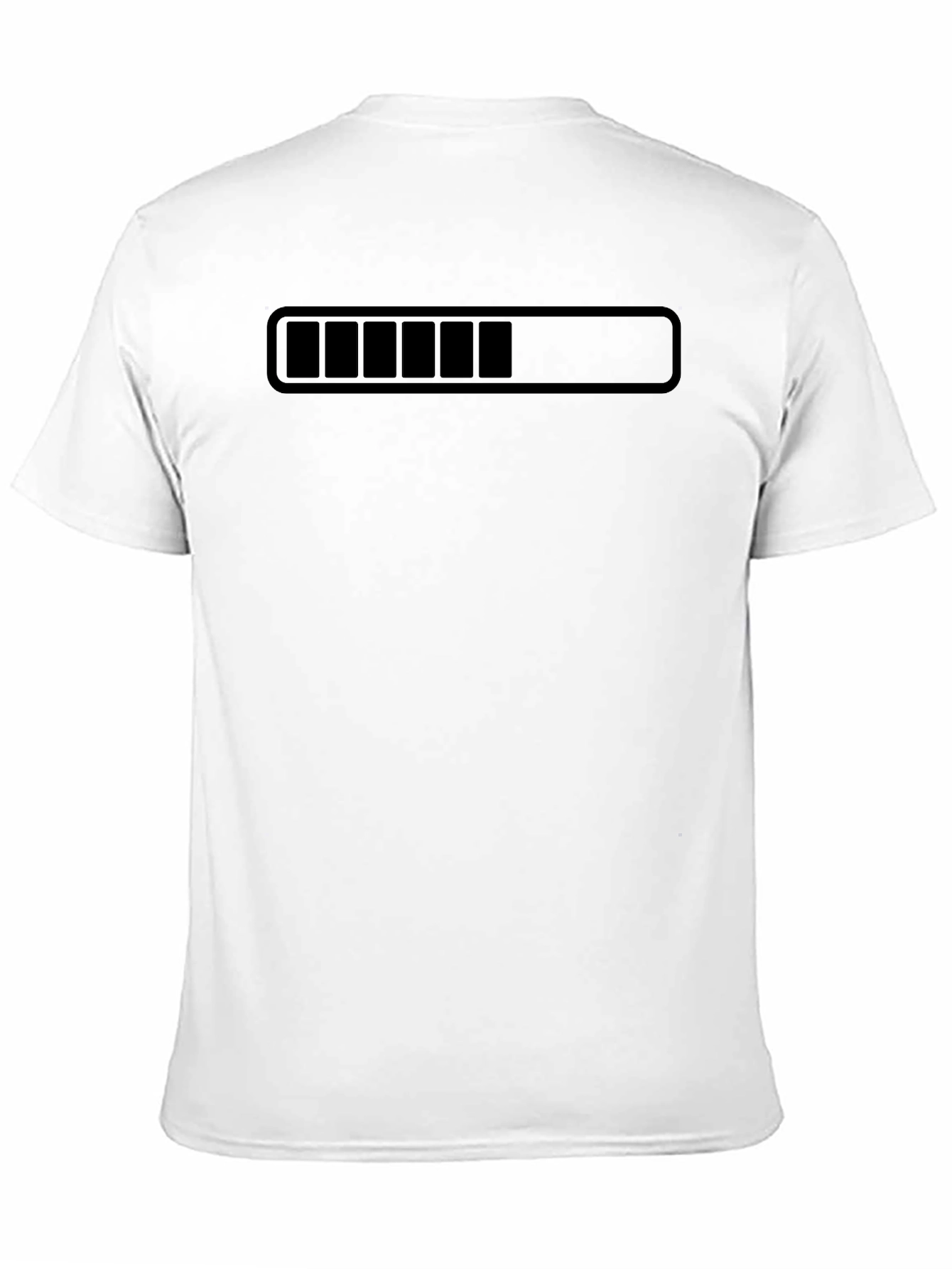 Loading Bar Graphic Tee - Black Cotton T-Shirt