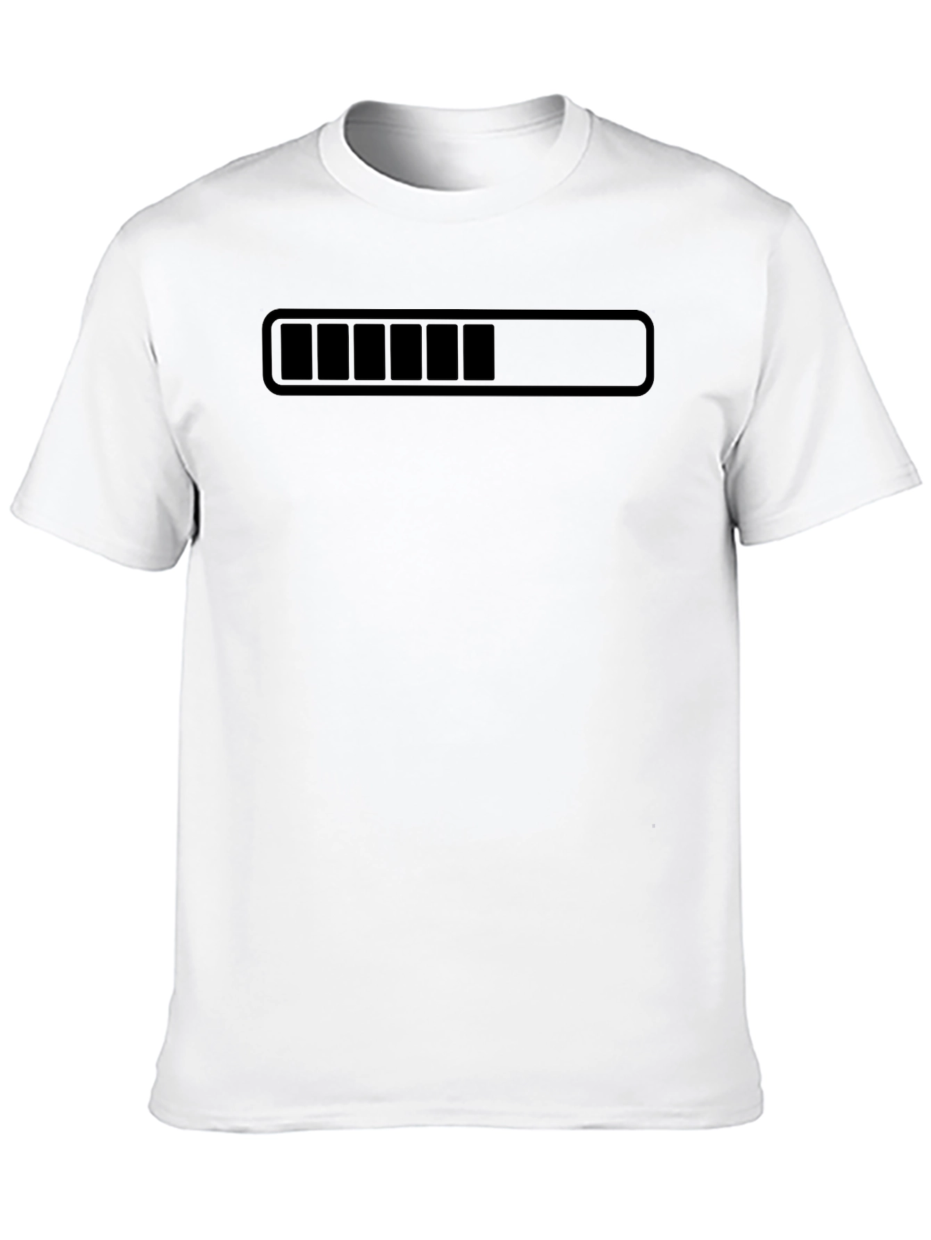 Loading Bar Graphic Tee - Black Cotton T-Shirt
