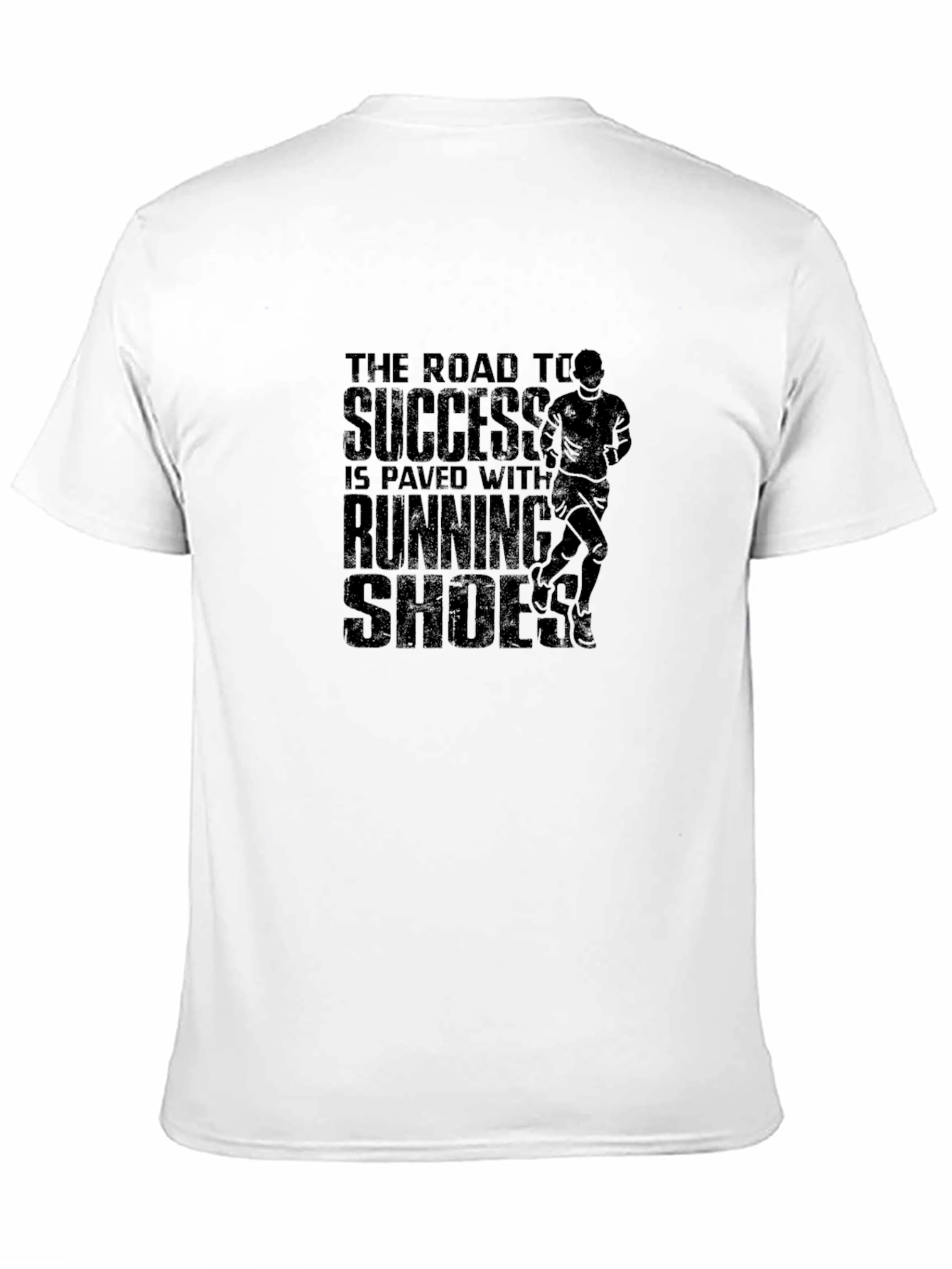Road to Success Running Shoes Black Graphic Tee