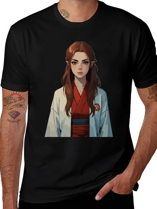 Anime Girl Graphic Tee - Unique Design