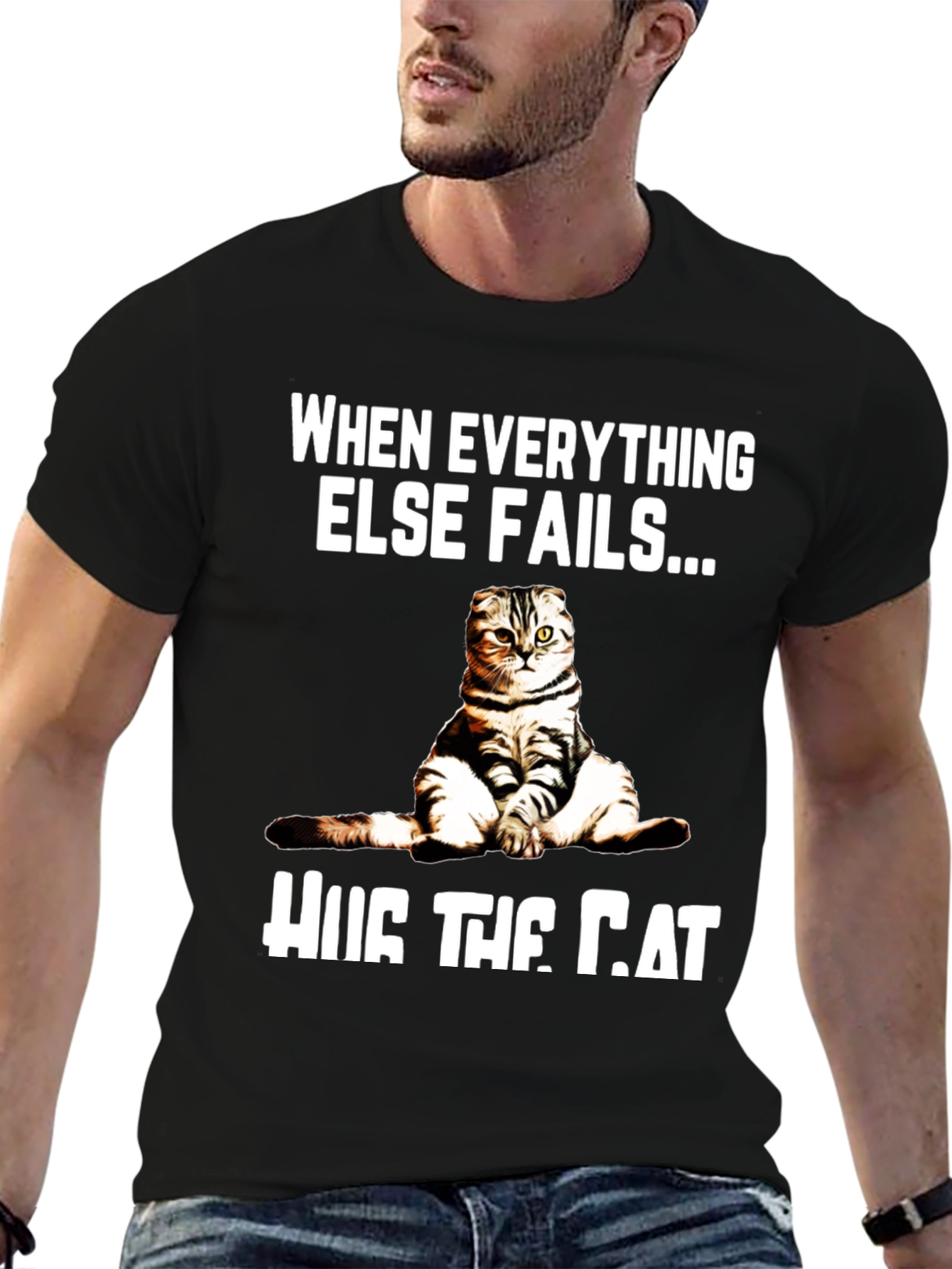 Hug the Cat T-Shirt - Funny Graphic Tee