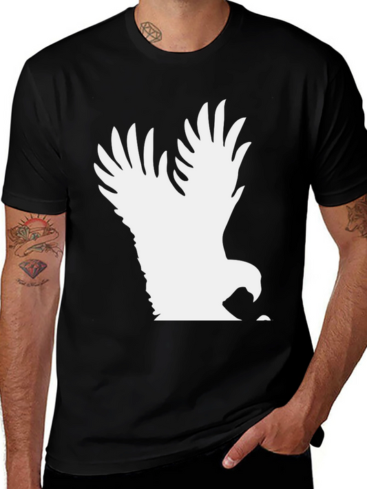 Eagle Graphic Tee - Bold Black Cotton T-Shirt