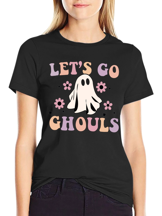 Lets Go Ghouls Black Graphic Tee