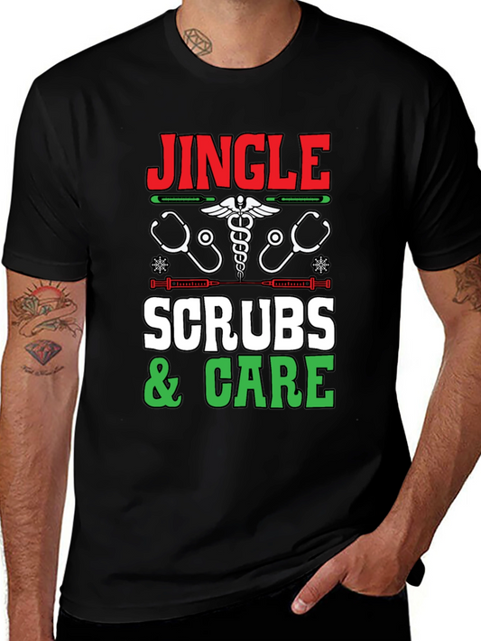 Jingle Scrubs & Care Holiday Tee