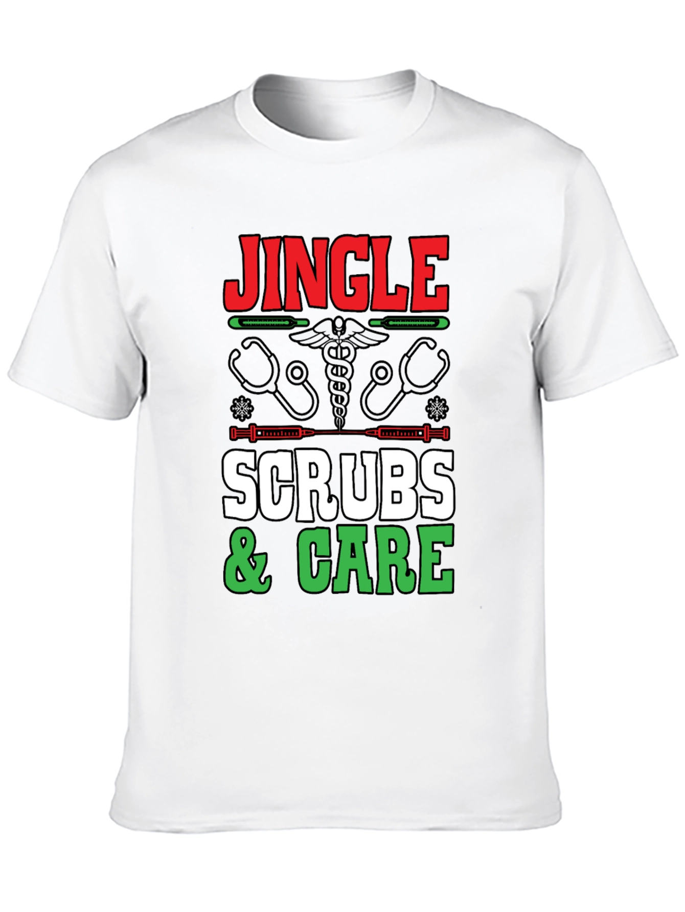 Jingle Scrubs & Care Holiday Tee